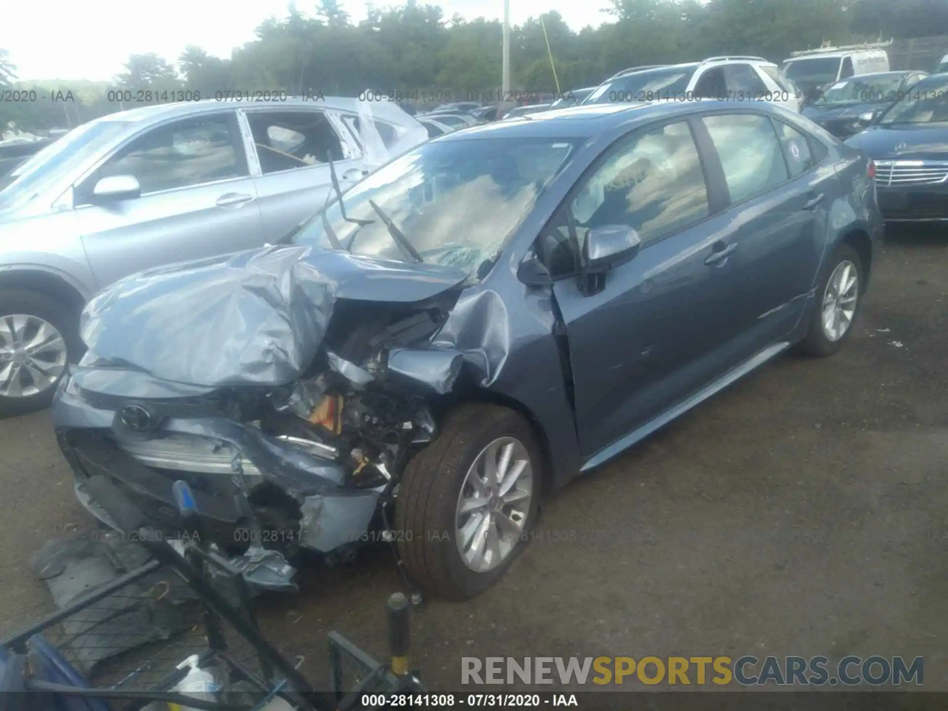 2 Photograph of a damaged car JTDHPRAE6LJ011029 TOYOTA COROLLA 2020