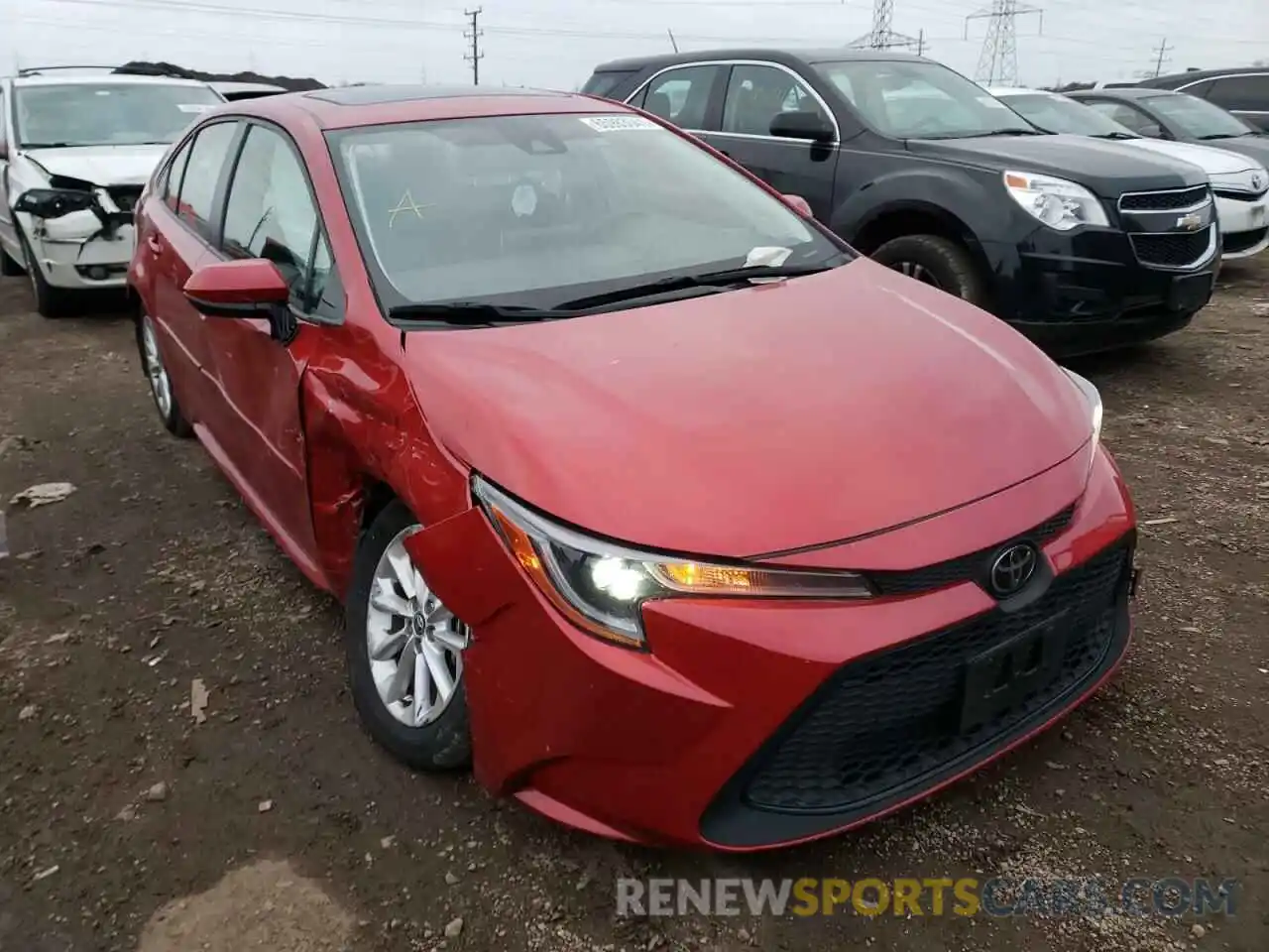 1 Photograph of a damaged car JTDHPRAE6LJ012102 TOYOTA COROLLA 2020