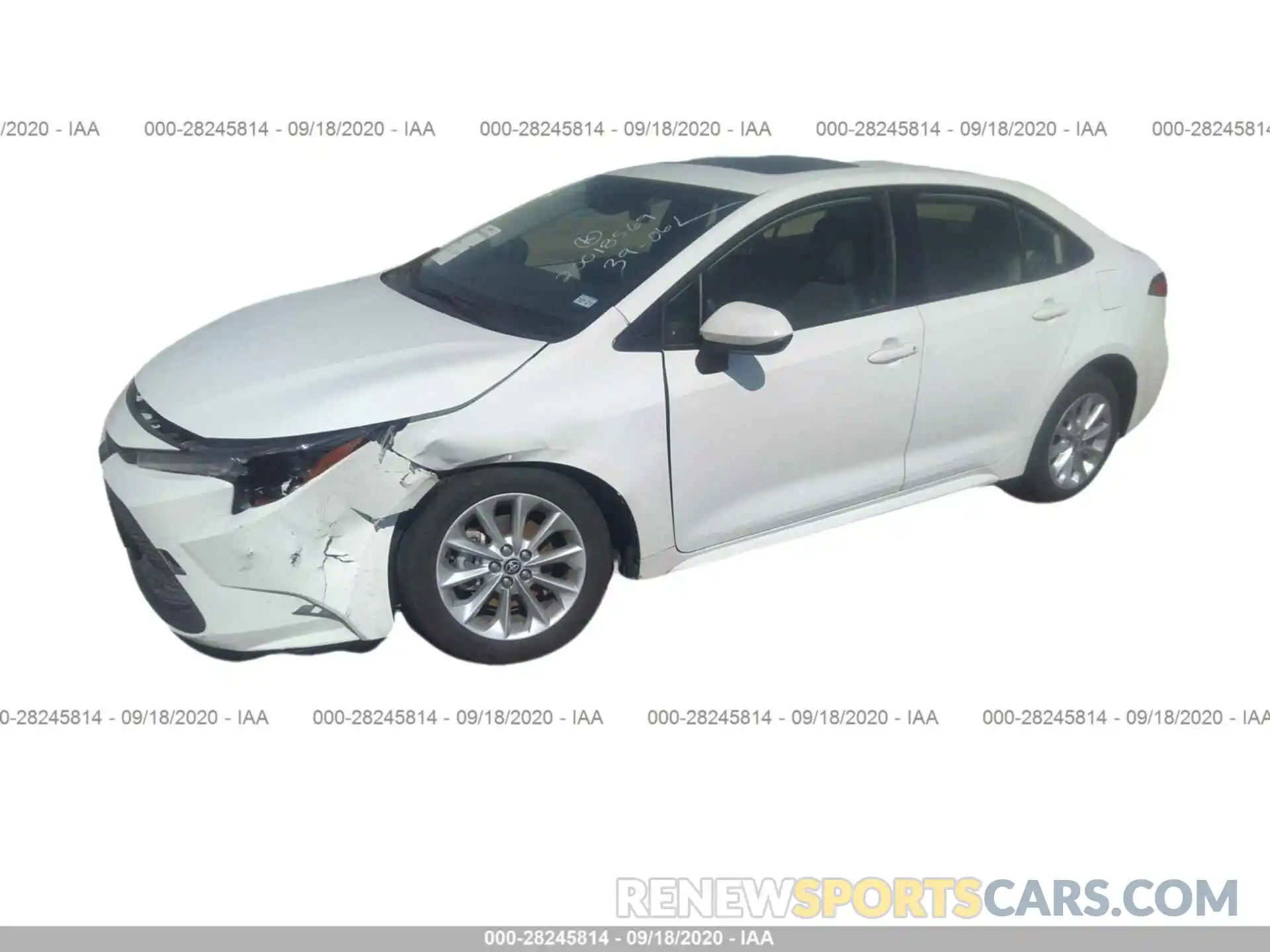 2 Photograph of a damaged car JTDHPRAE6LJ015159 TOYOTA COROLLA 2020