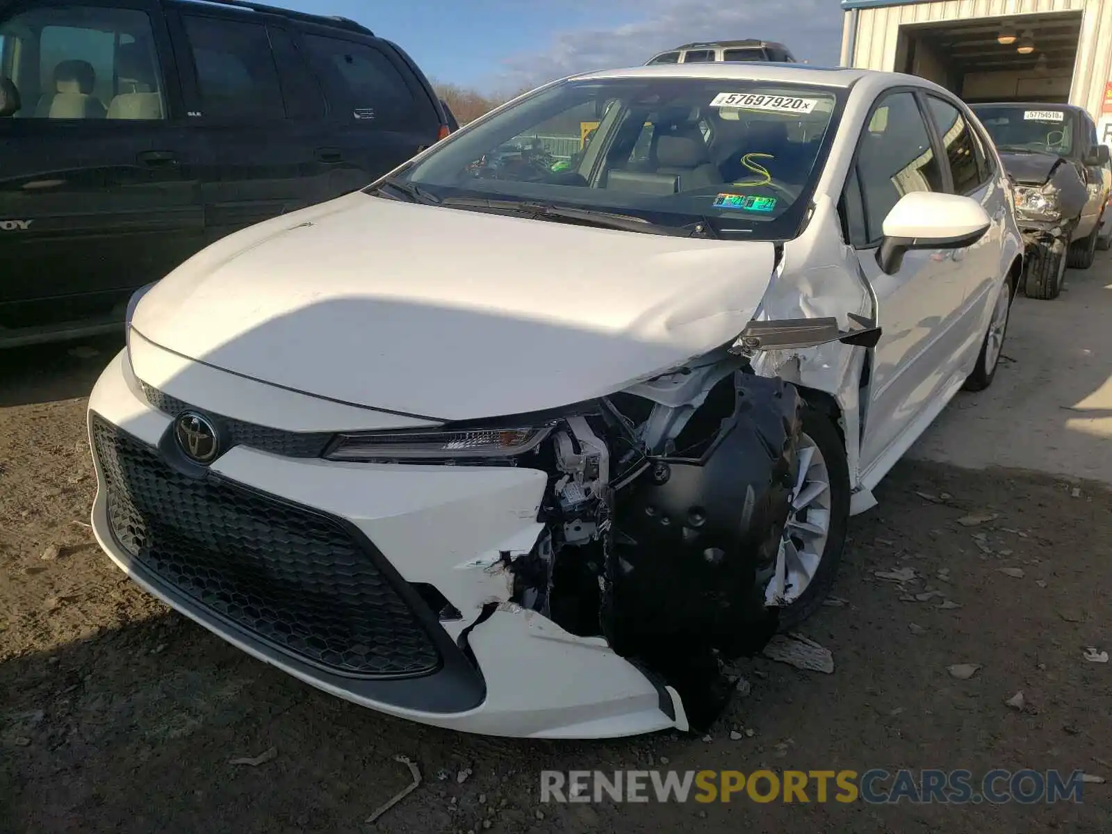 2 Photograph of a damaged car JTDHPRAE6LJ068749 TOYOTA COROLLA 2020