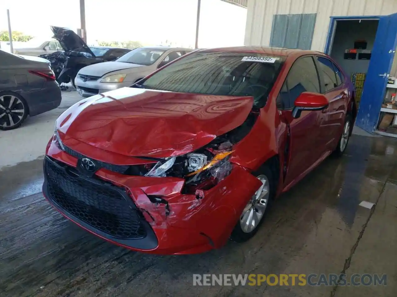 2 Photograph of a damaged car JTDHPRAE6LJ073367 TOYOTA COROLLA 2020