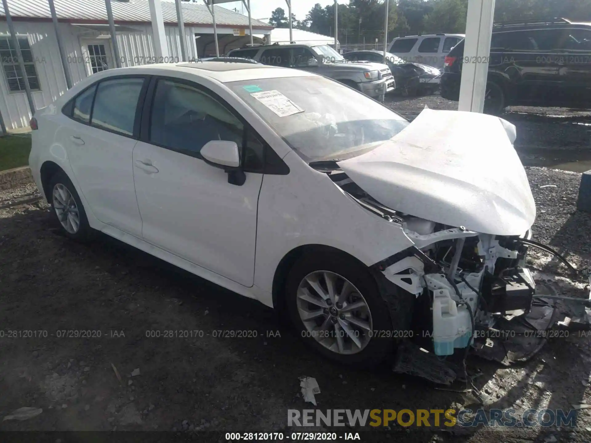 1 Photograph of a damaged car JTDHPRAE6LJ074468 TOYOTA COROLLA 2020