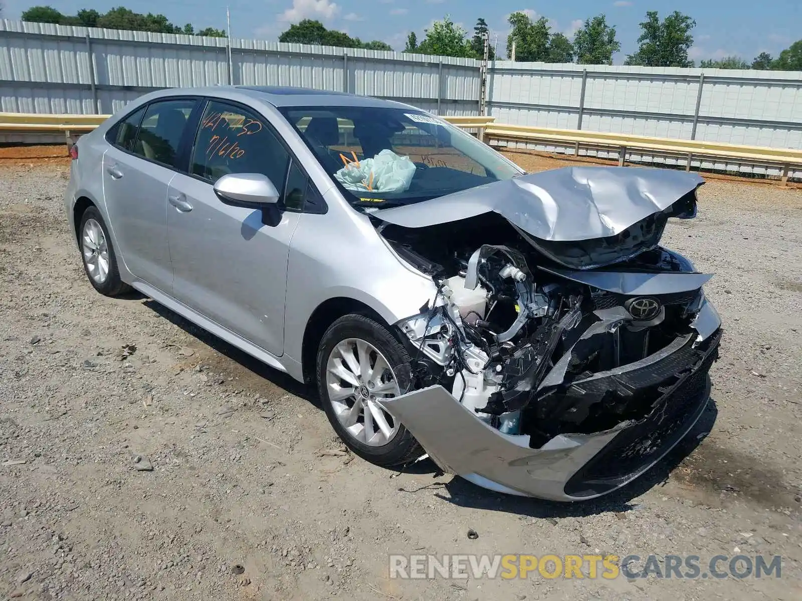 1 Photograph of a damaged car JTDHPRAE6LJ095983 TOYOTA COROLLA 2020