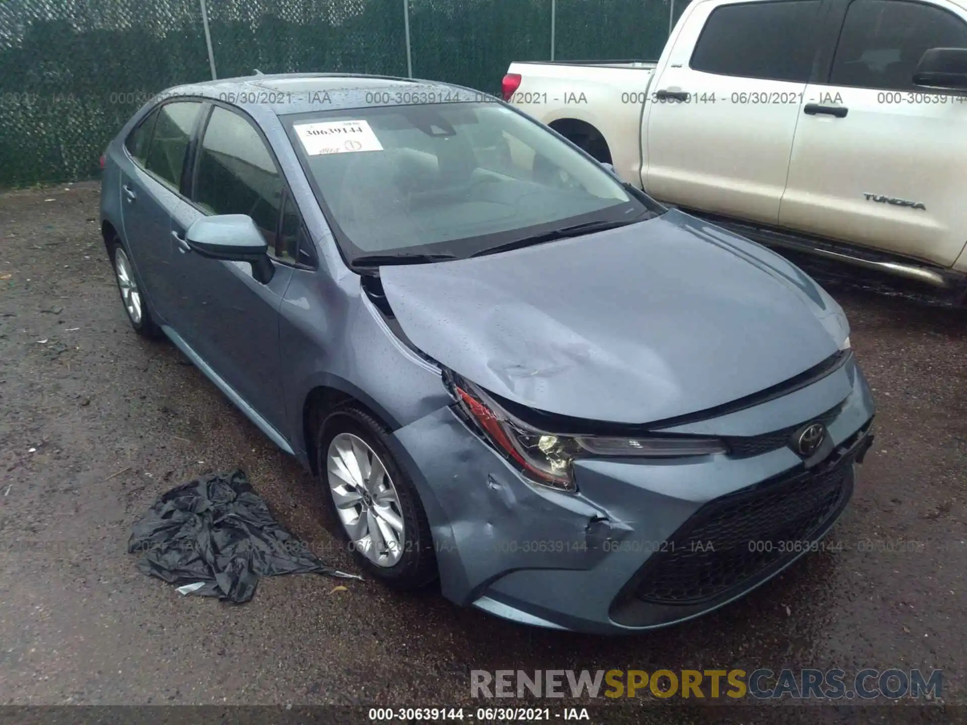 1 Photograph of a damaged car JTDHPRAE6LJ109719 TOYOTA COROLLA 2020