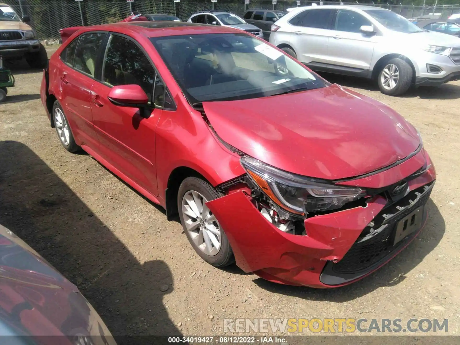 1 Photograph of a damaged car JTDHPRAE7LJ009726 TOYOTA COROLLA 2020