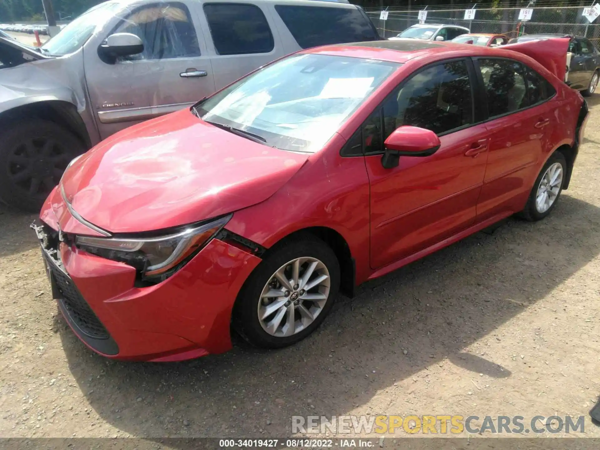 2 Photograph of a damaged car JTDHPRAE7LJ009726 TOYOTA COROLLA 2020