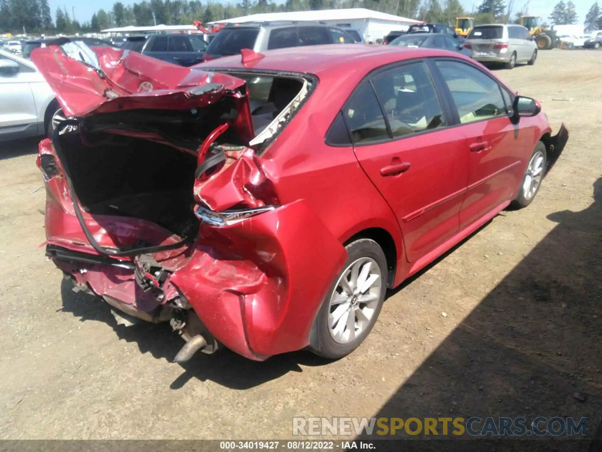 4 Photograph of a damaged car JTDHPRAE7LJ009726 TOYOTA COROLLA 2020