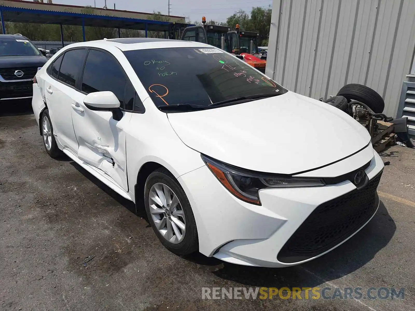 1 Photograph of a damaged car JTDHPRAE7LJ013470 TOYOTA COROLLA 2020