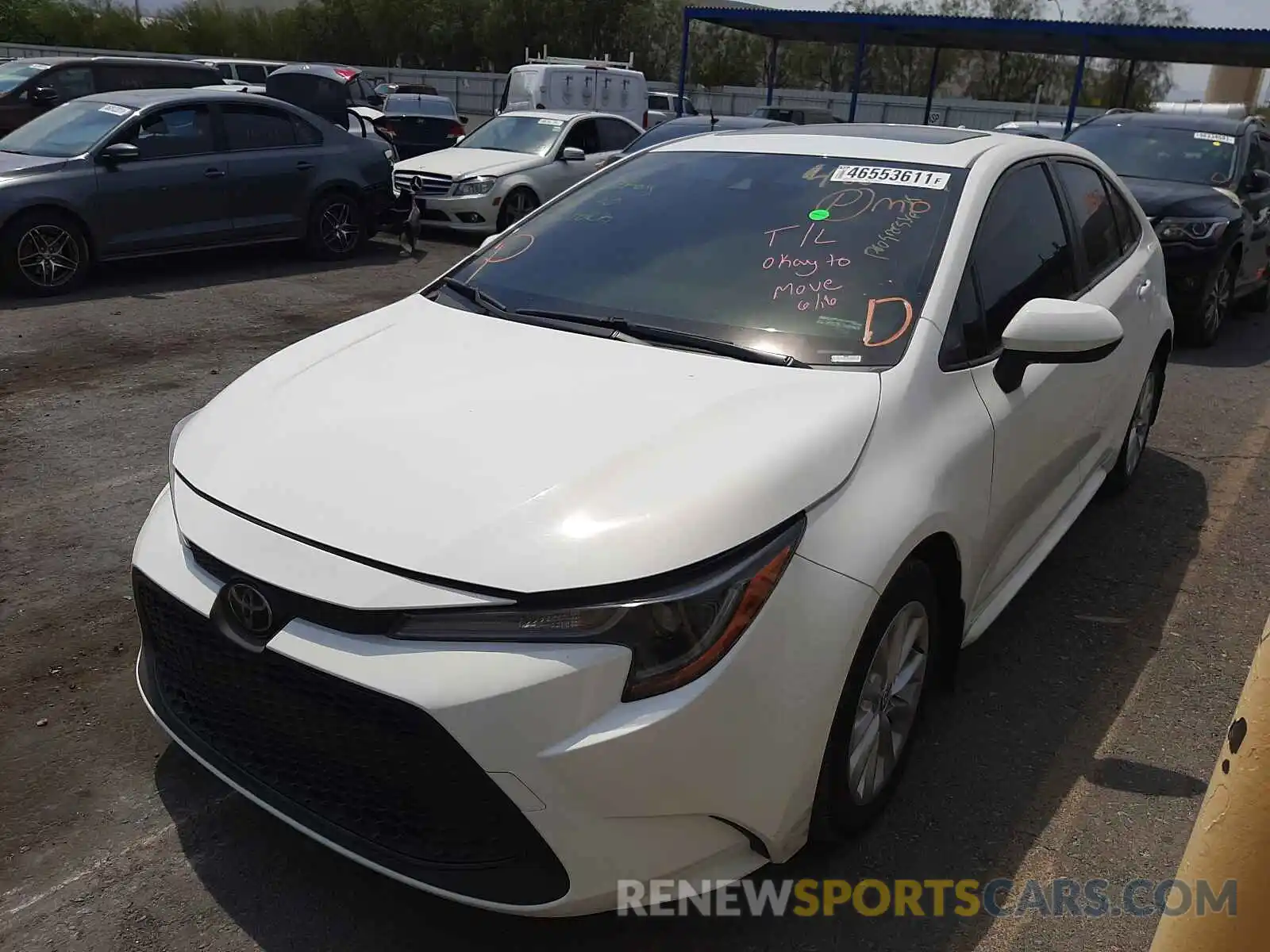 2 Photograph of a damaged car JTDHPRAE7LJ013470 TOYOTA COROLLA 2020