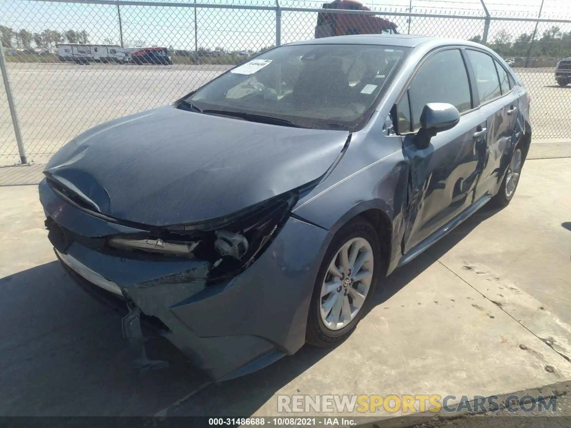 2 Photograph of a damaged car JTDHPRAE7LJ027269 TOYOTA COROLLA 2020