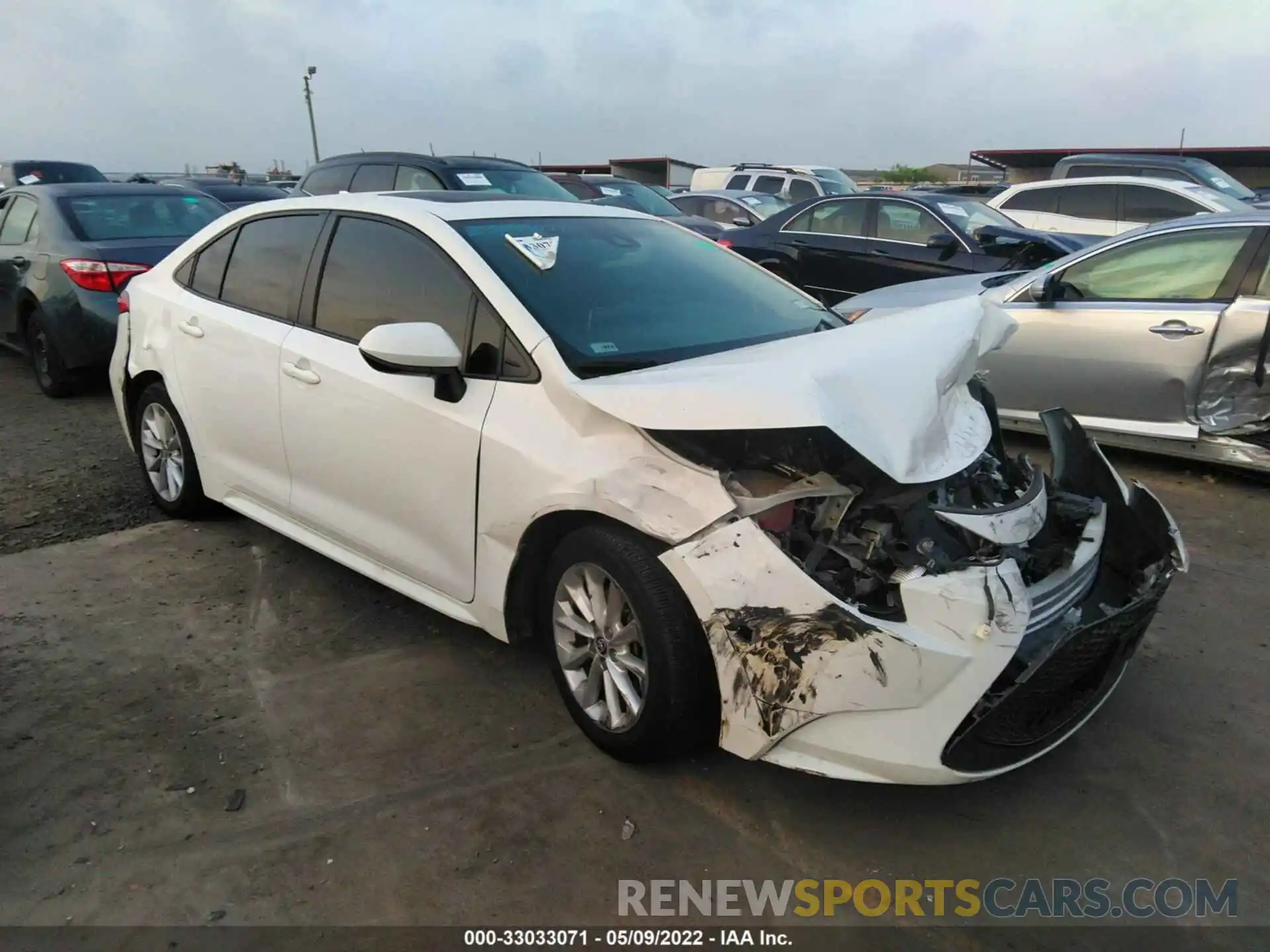 1 Photograph of a damaged car JTDHPRAE7LJ043214 TOYOTA COROLLA 2020