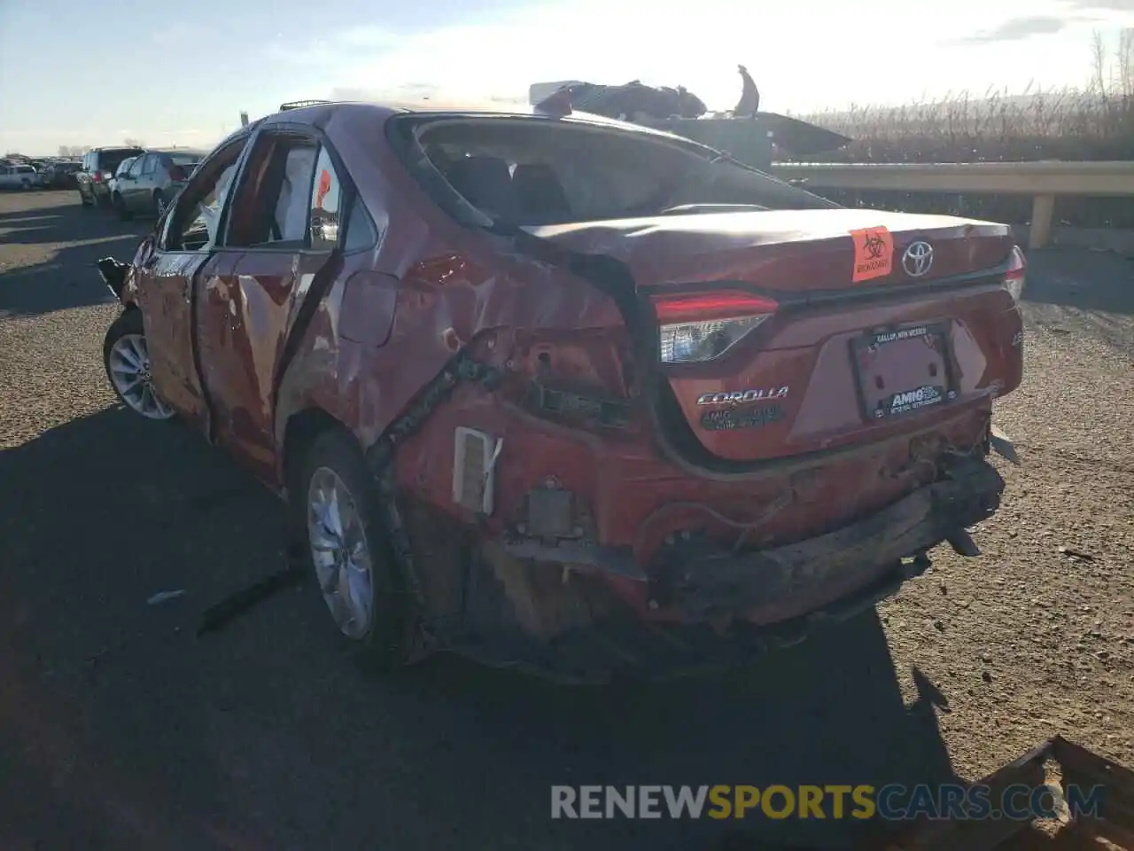 3 Photograph of a damaged car JTDHPRAE7LJ046002 TOYOTA COROLLA 2020