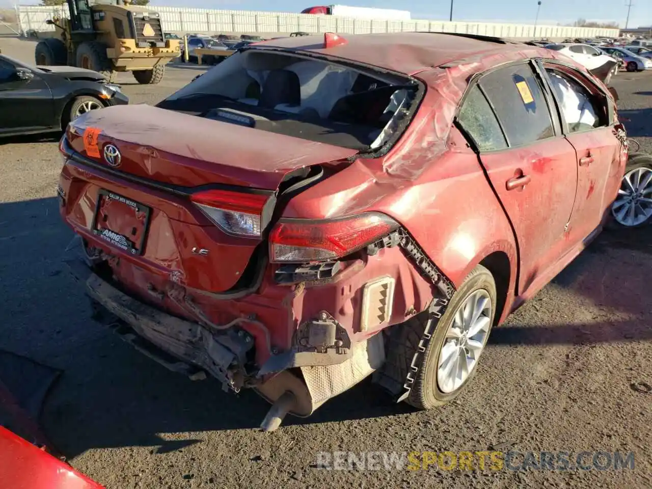 4 Photograph of a damaged car JTDHPRAE7LJ046002 TOYOTA COROLLA 2020