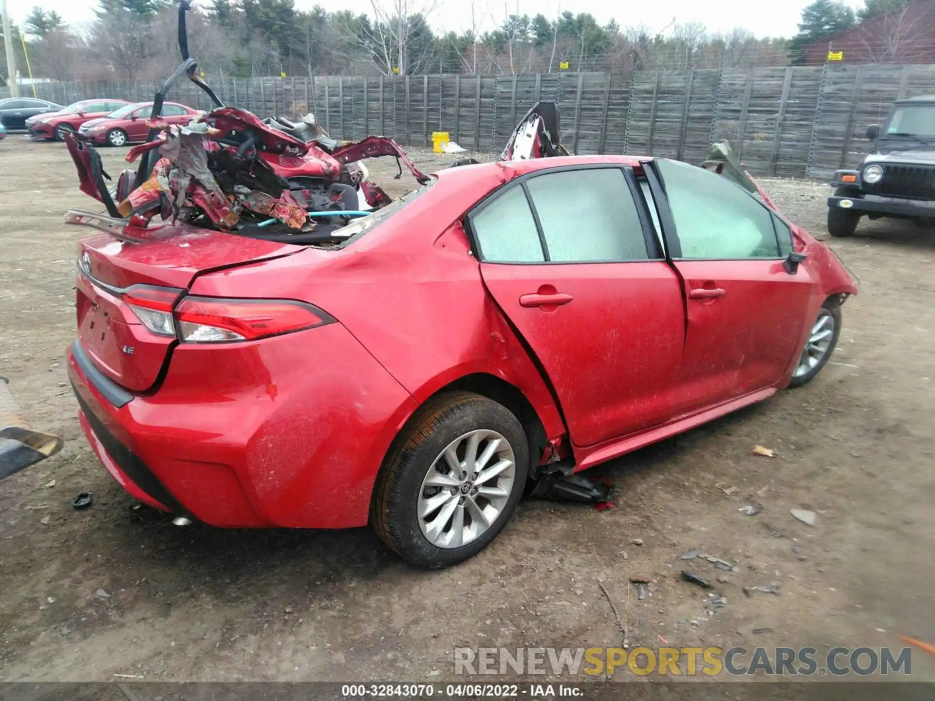 4 Photograph of a damaged car JTDHPRAE7LJ052320 TOYOTA COROLLA 2020