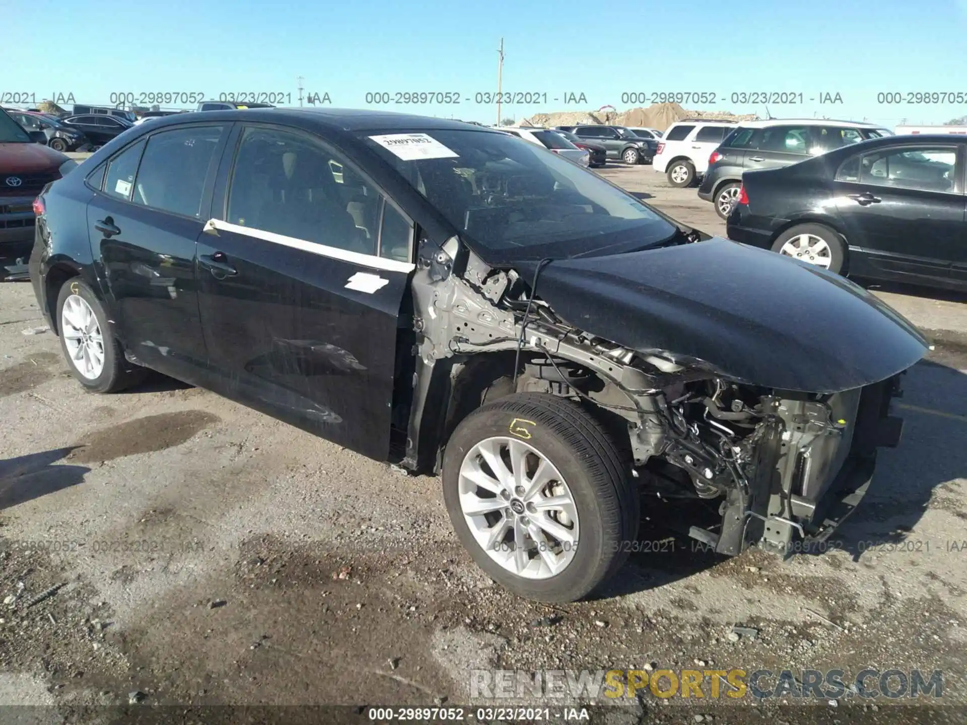 1 Photograph of a damaged car JTDHPRAE7LJ055895 TOYOTA COROLLA 2020