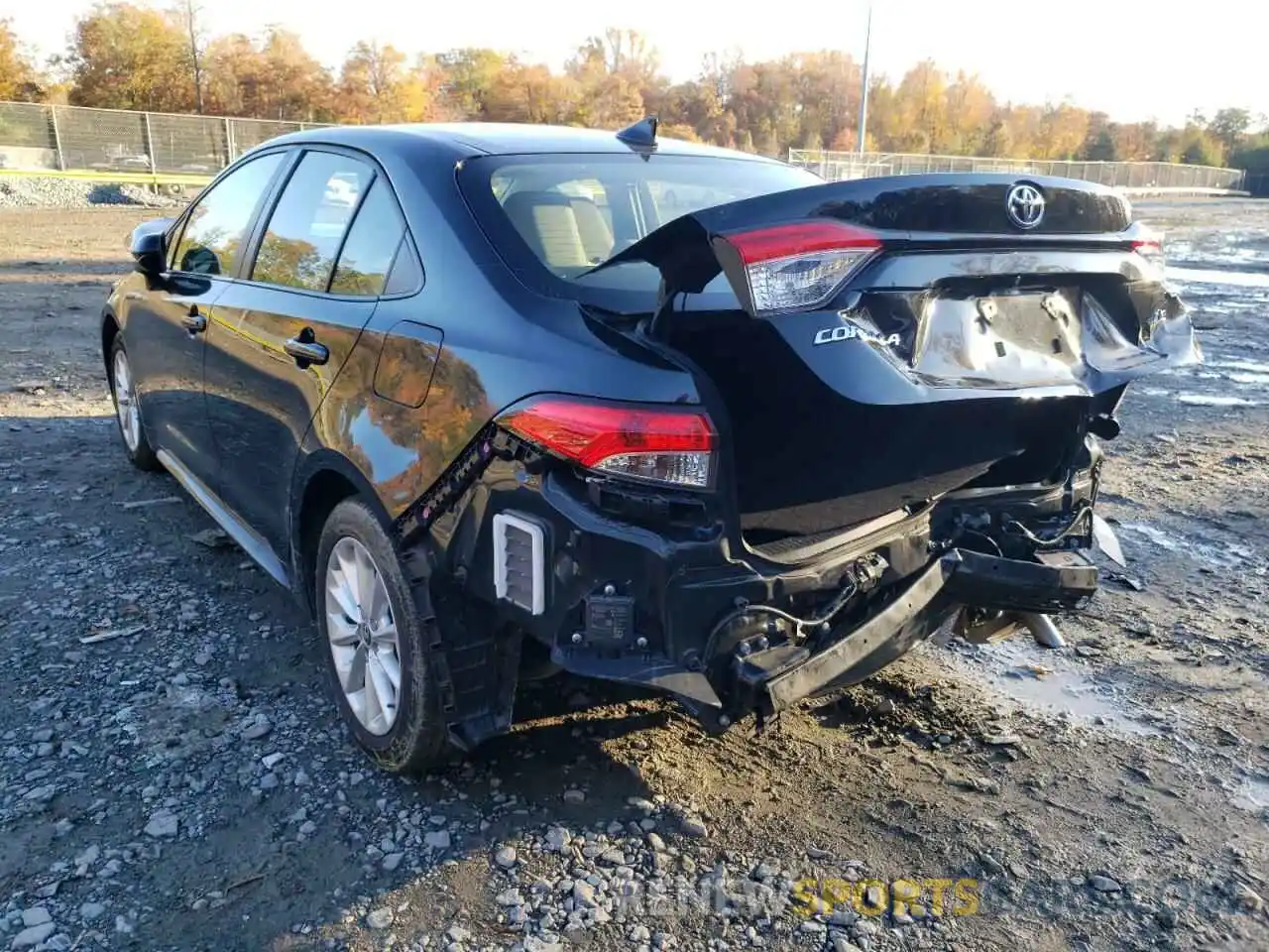 3 Photograph of a damaged car JTDHPRAE7LJ057596 TOYOTA COROLLA 2020