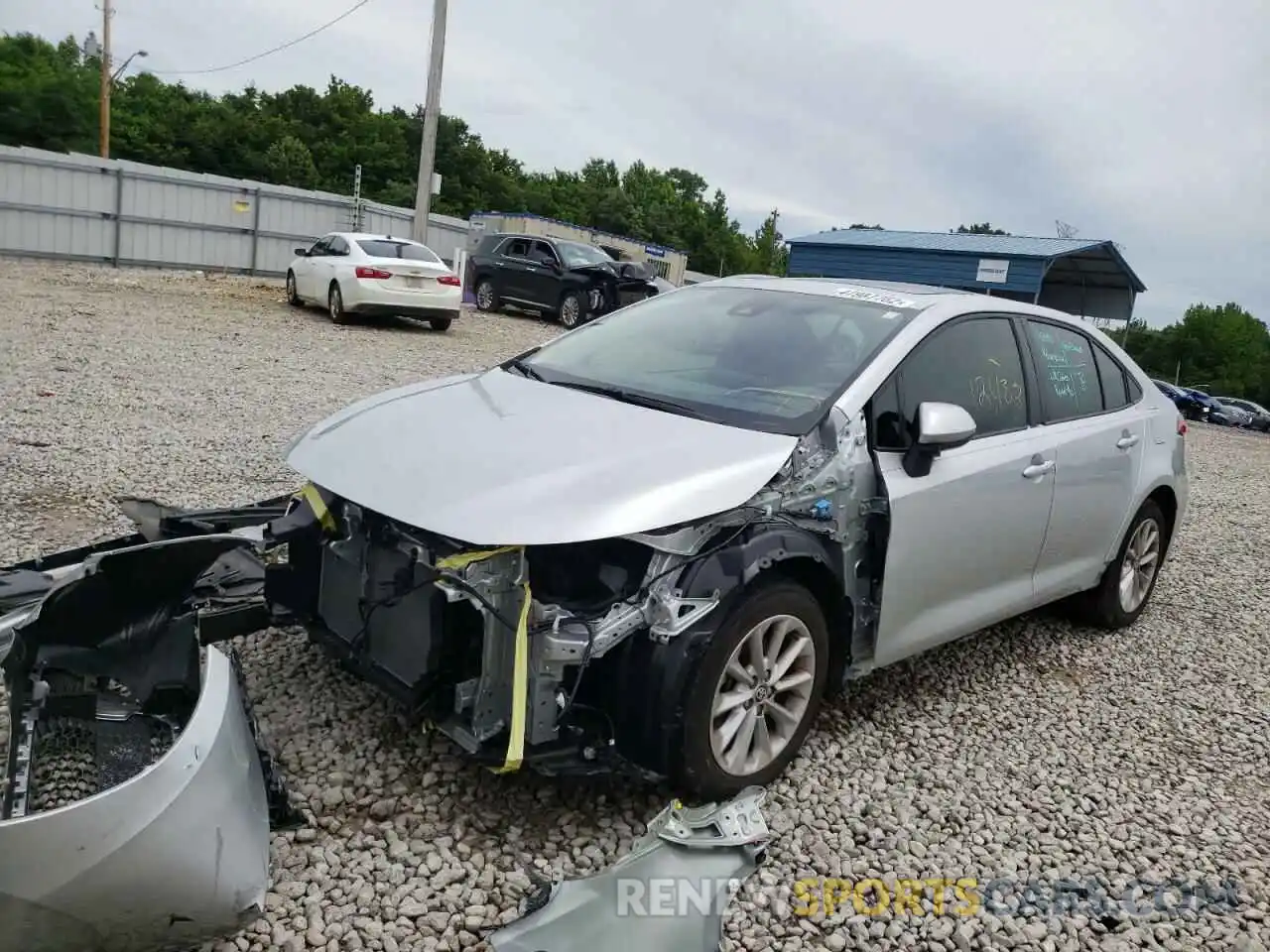 2 Photograph of a damaged car JTDHPRAE7LJ065231 TOYOTA COROLLA 2020