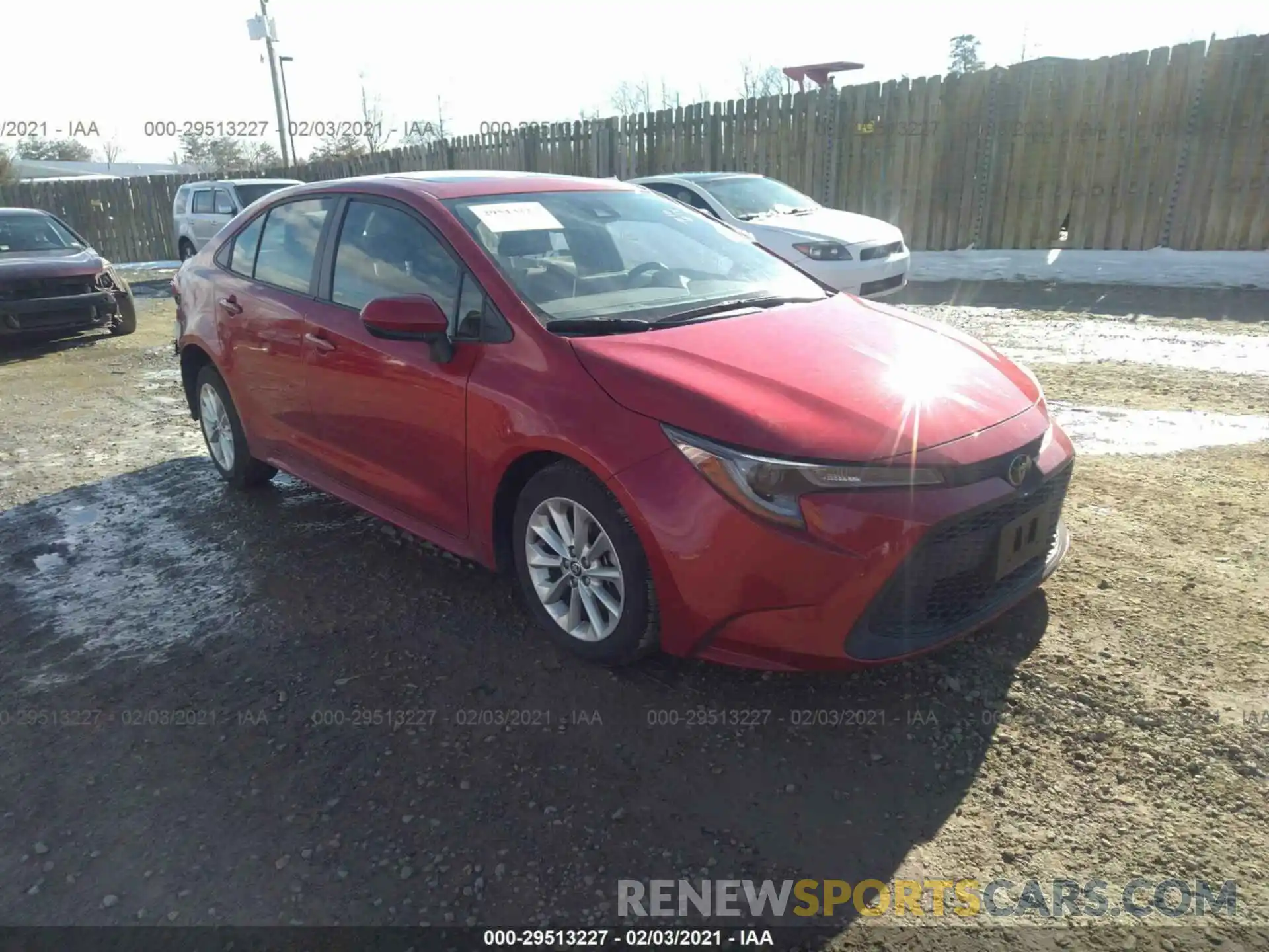 1 Photograph of a damaged car JTDHPRAE7LJ070140 TOYOTA COROLLA 2020