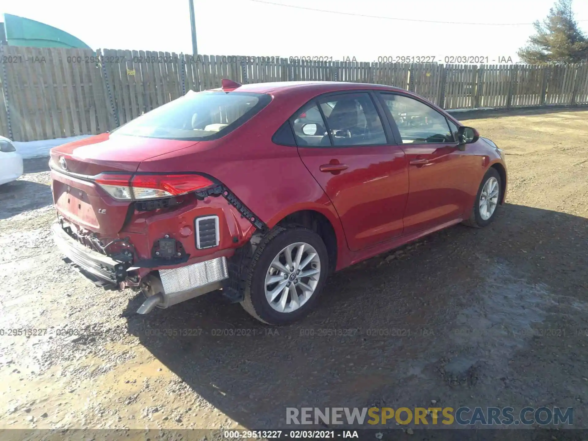 4 Photograph of a damaged car JTDHPRAE7LJ070140 TOYOTA COROLLA 2020