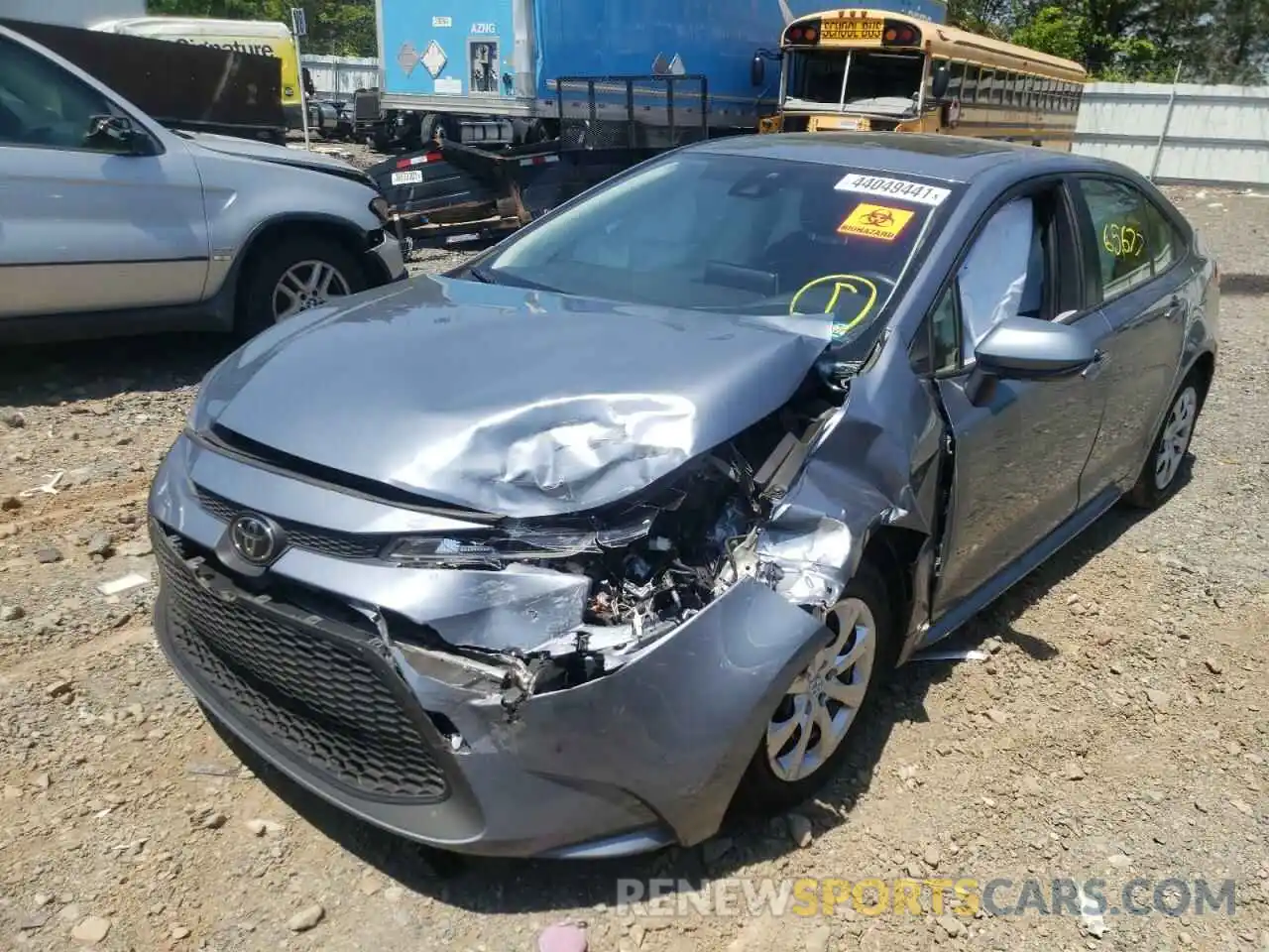 2 Photograph of a damaged car JTDHPRAE8LJ002137 TOYOTA COROLLA 2020