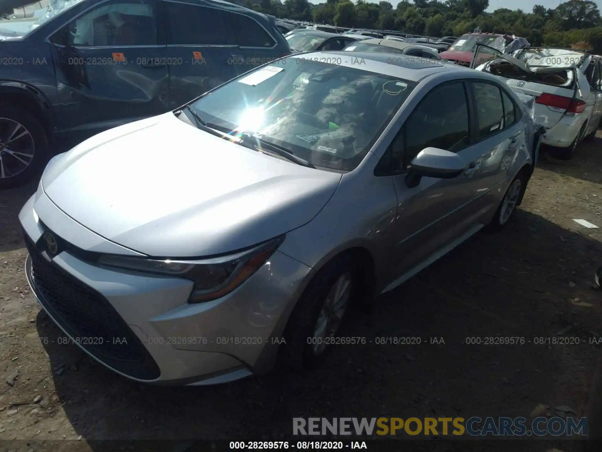 2 Photograph of a damaged car JTDHPRAE8LJ006723 TOYOTA COROLLA 2020