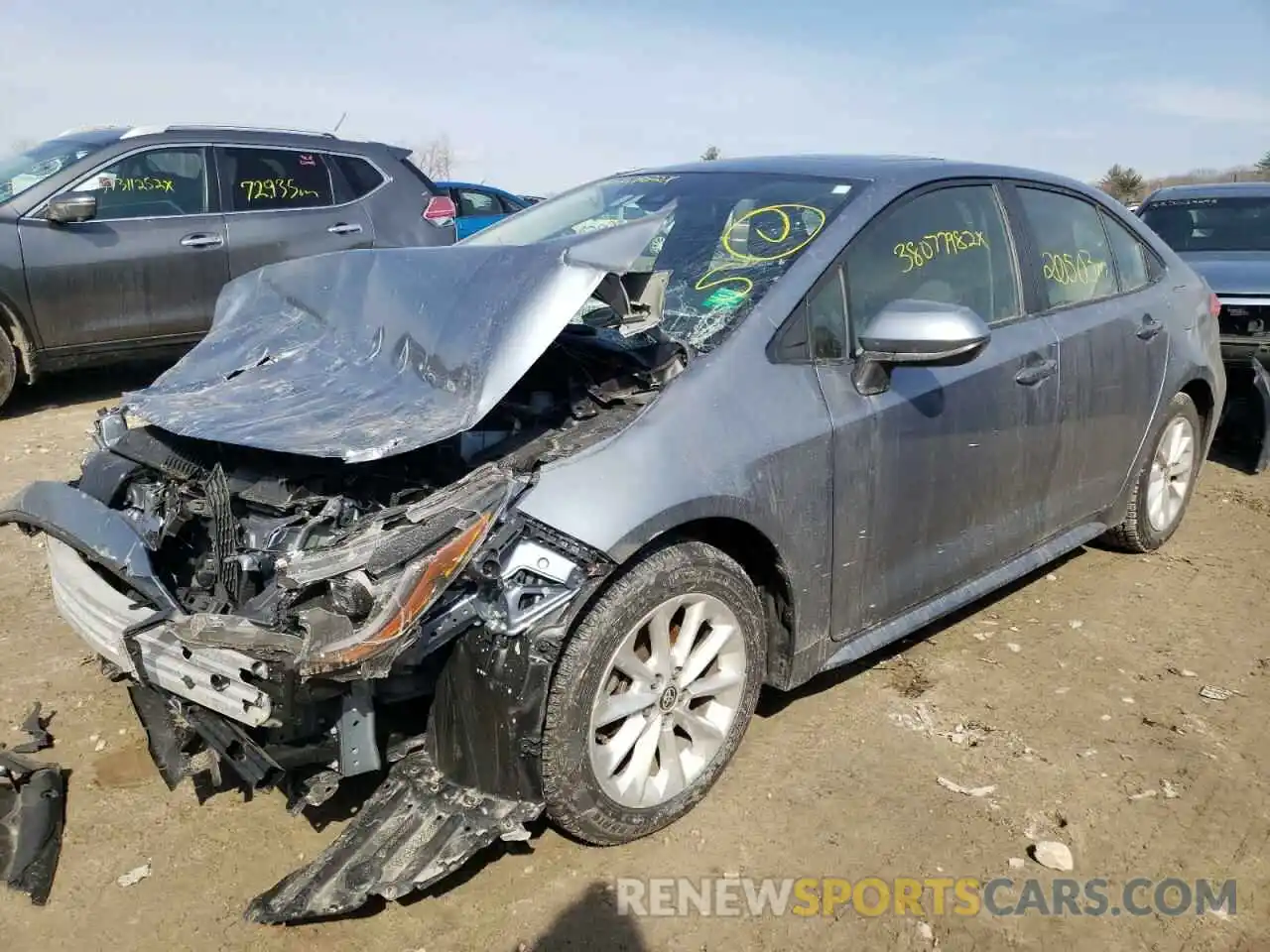 2 Photograph of a damaged car JTDHPRAE8LJ008570 TOYOTA COROLLA 2020