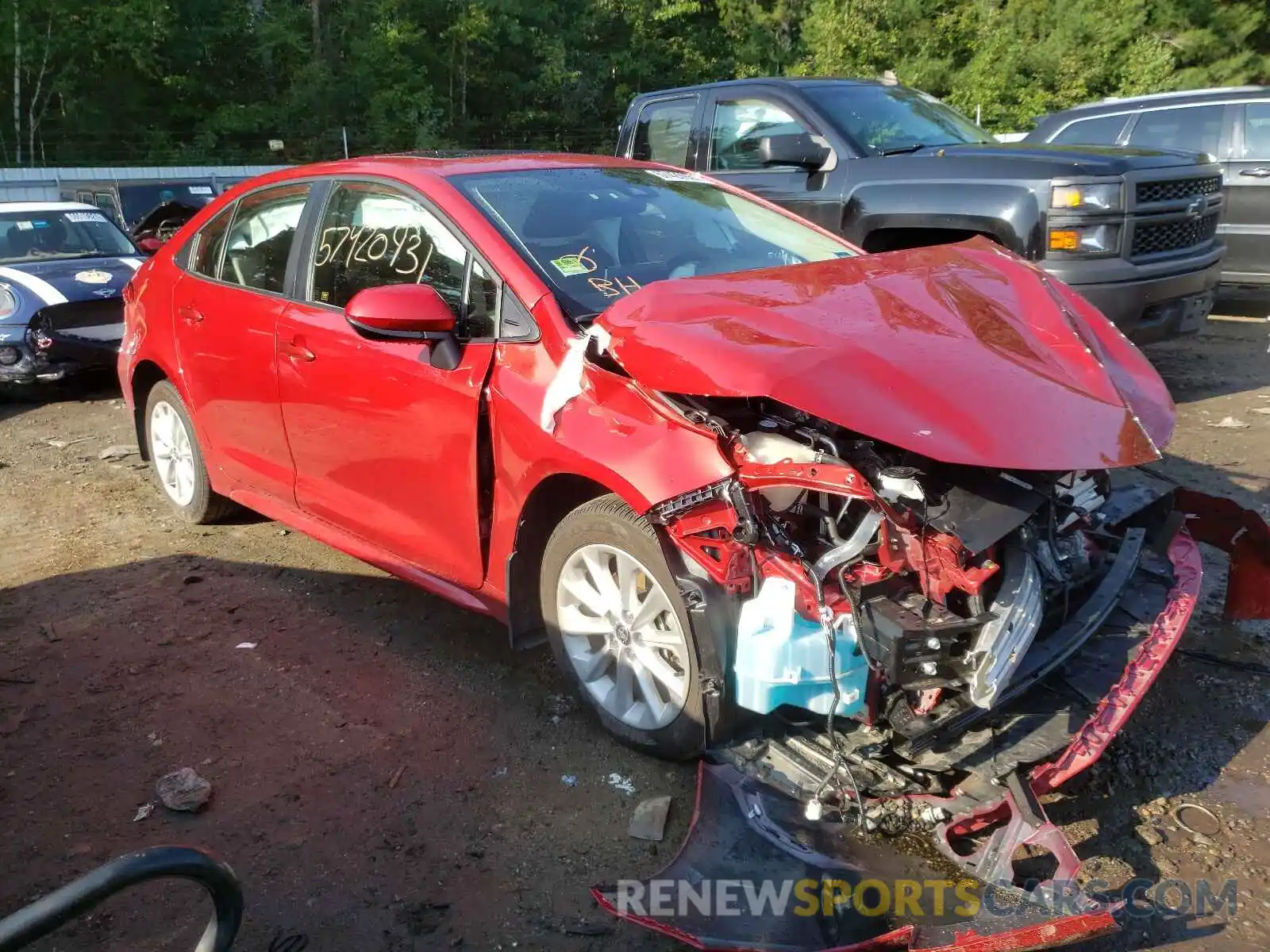 1 Photograph of a damaged car JTDHPRAE8LJ011923 TOYOTA COROLLA 2020