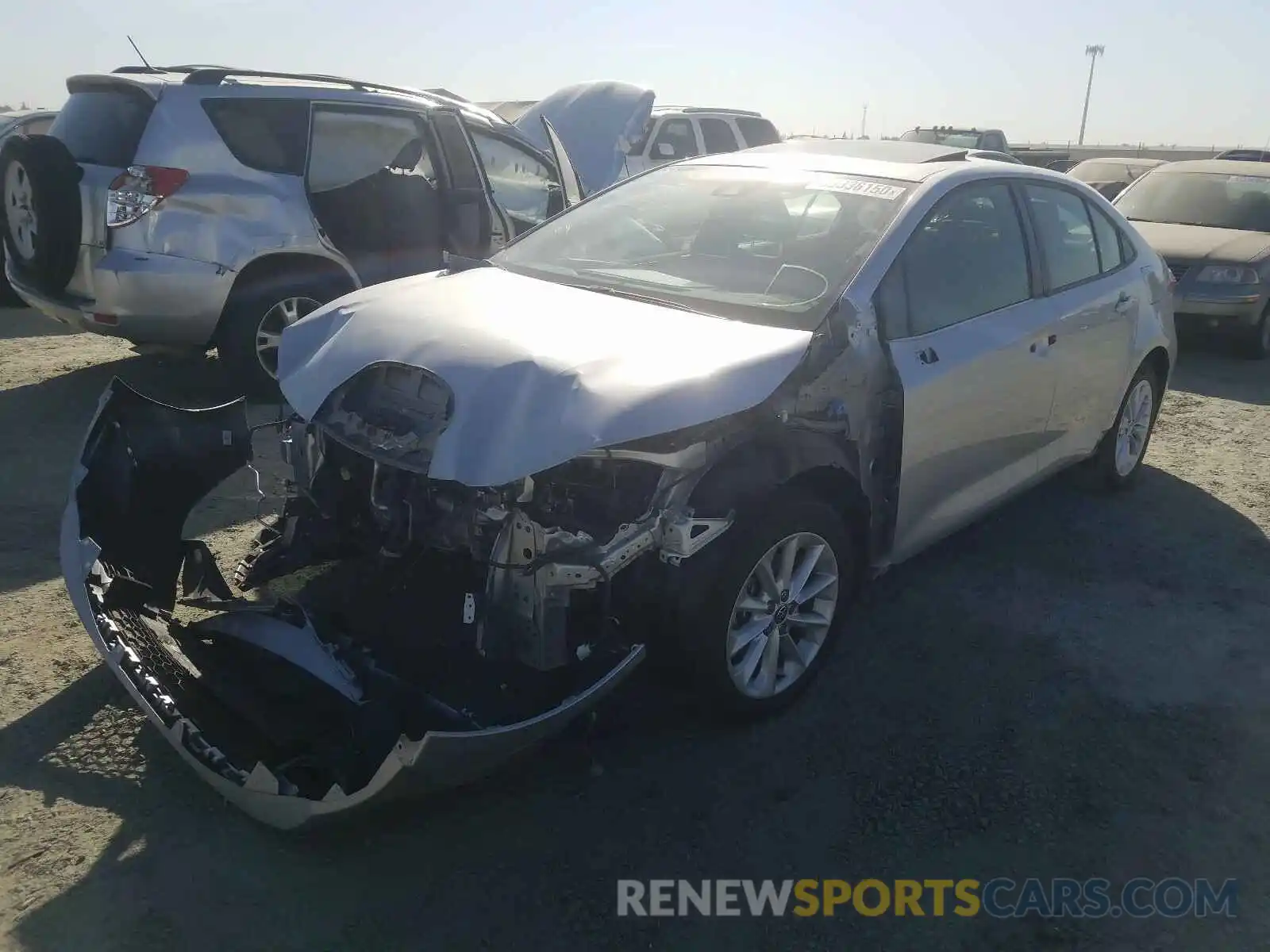 2 Photograph of a damaged car JTDHPRAE8LJ012196 TOYOTA COROLLA 2020