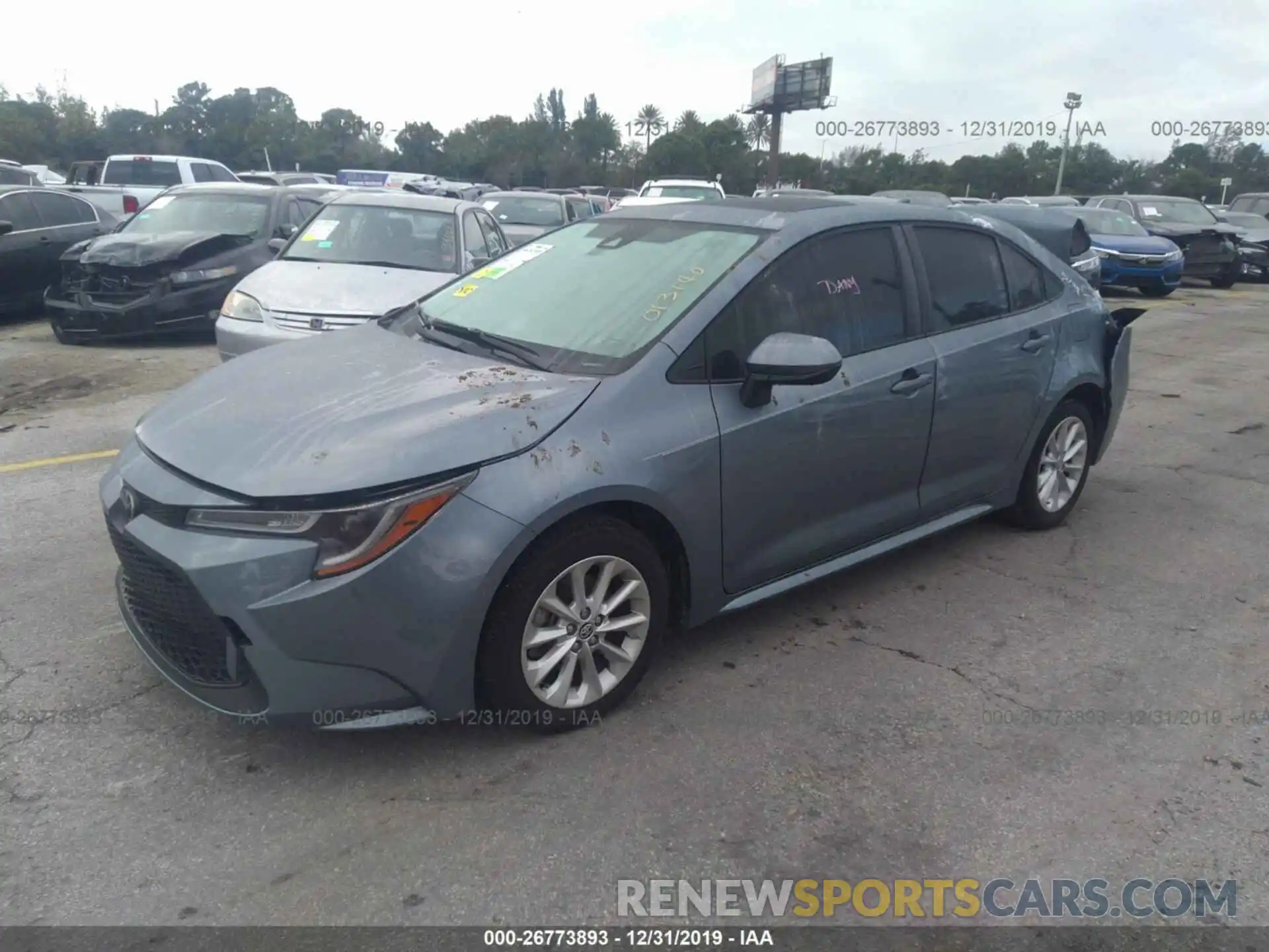 2 Photograph of a damaged car JTDHPRAE8LJ013140 TOYOTA COROLLA 2020