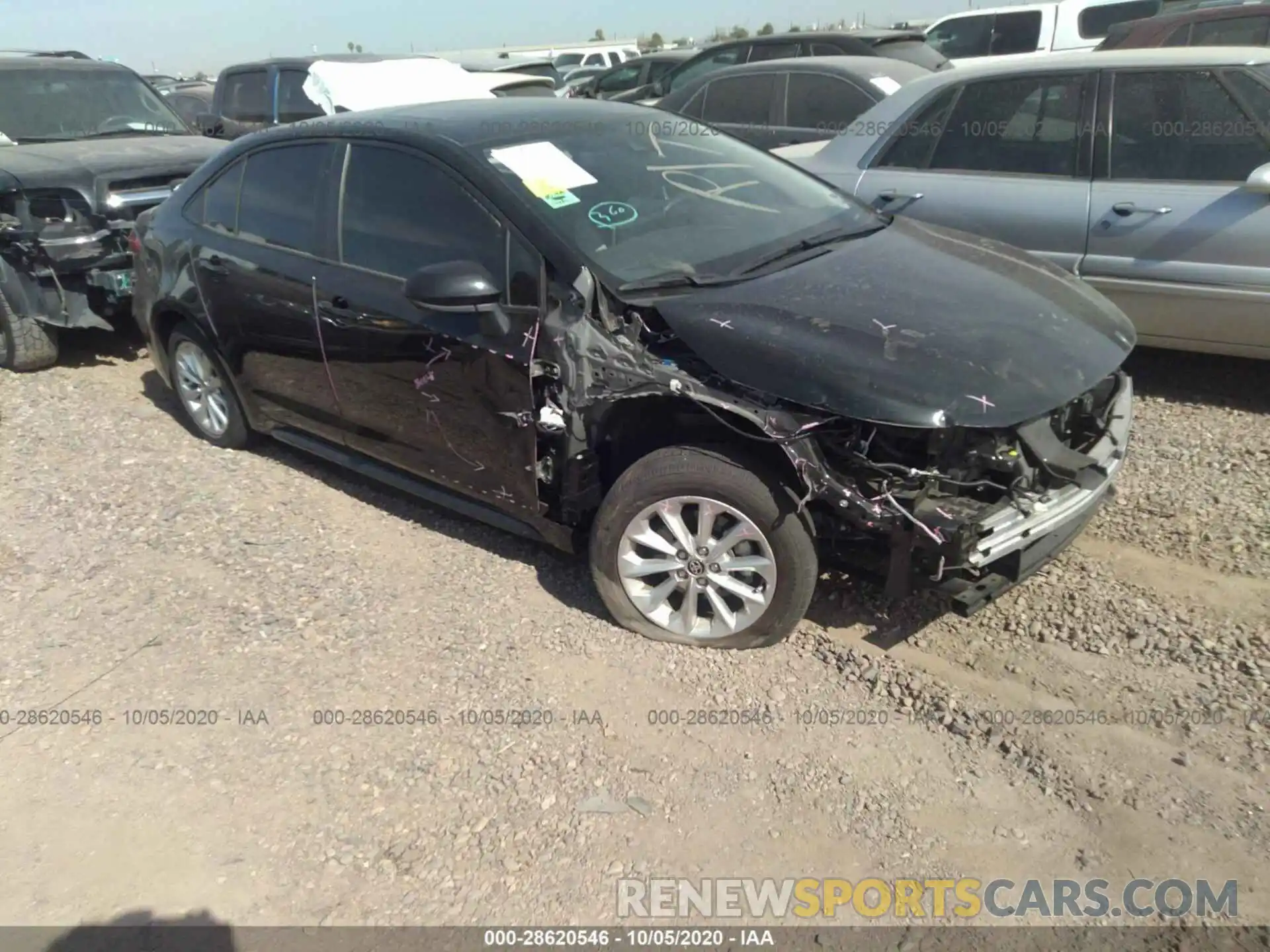 1 Photograph of a damaged car JTDHPRAE8LJ013168 TOYOTA COROLLA 2020