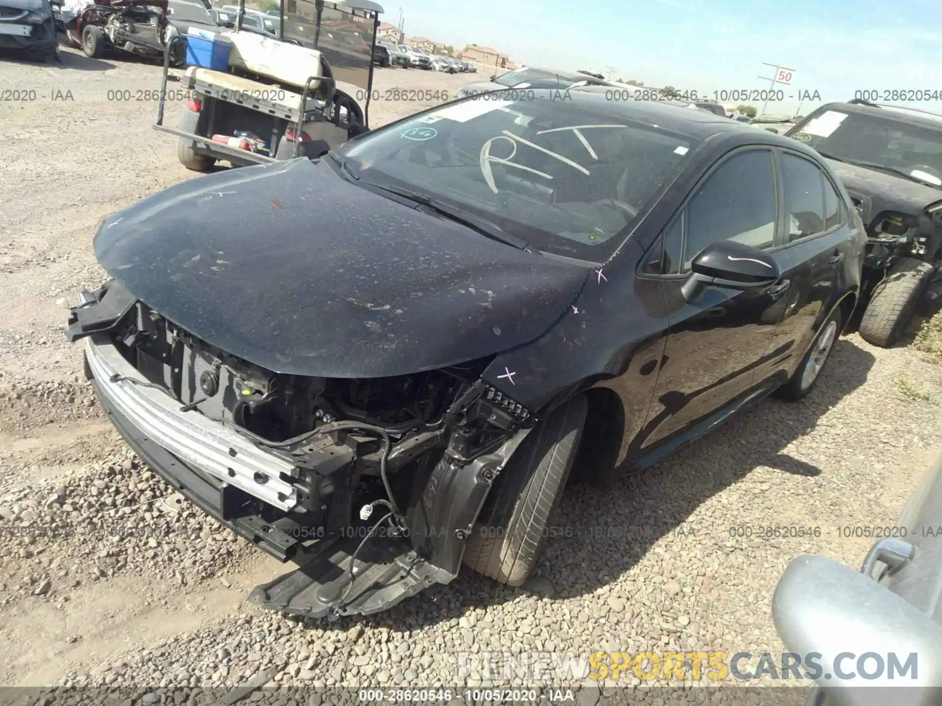 2 Photograph of a damaged car JTDHPRAE8LJ013168 TOYOTA COROLLA 2020