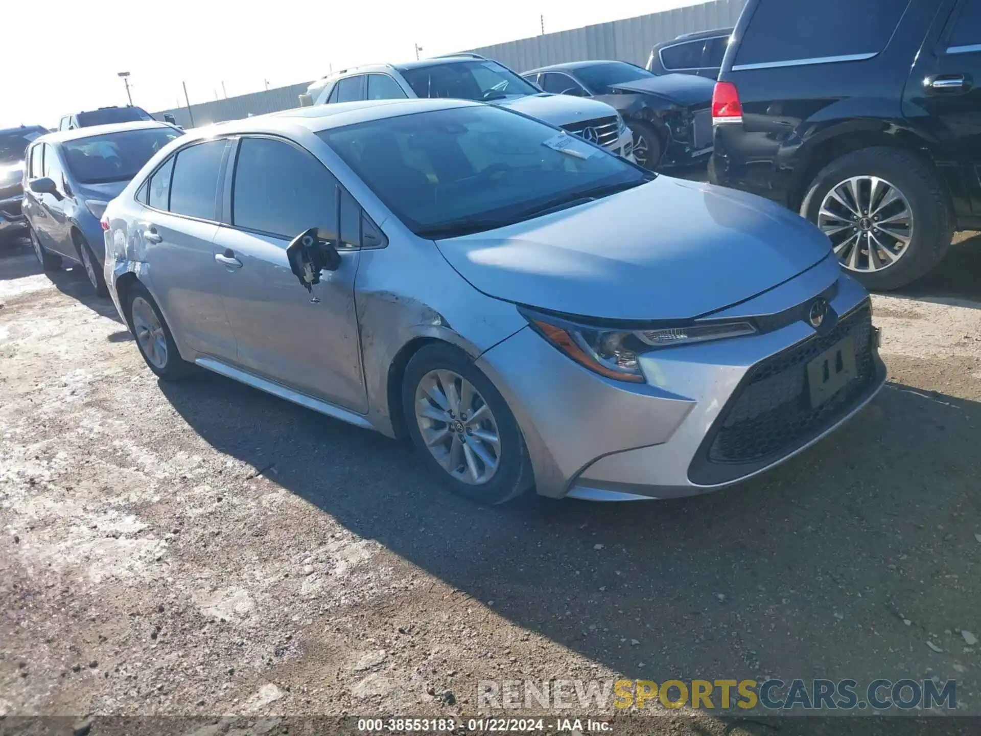 1 Photograph of a damaged car JTDHPRAE8LJ015826 TOYOTA COROLLA 2020