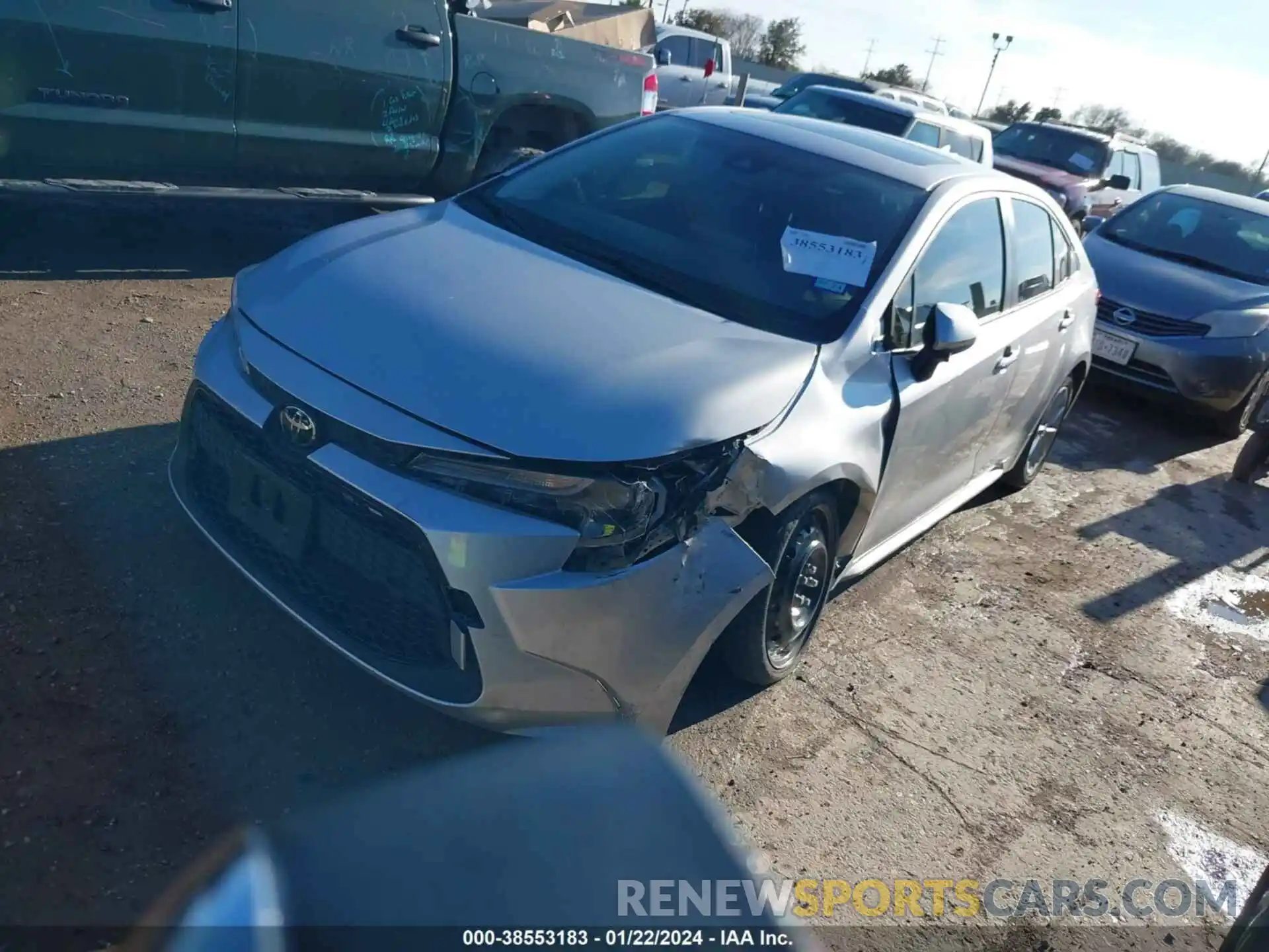 2 Photograph of a damaged car JTDHPRAE8LJ015826 TOYOTA COROLLA 2020