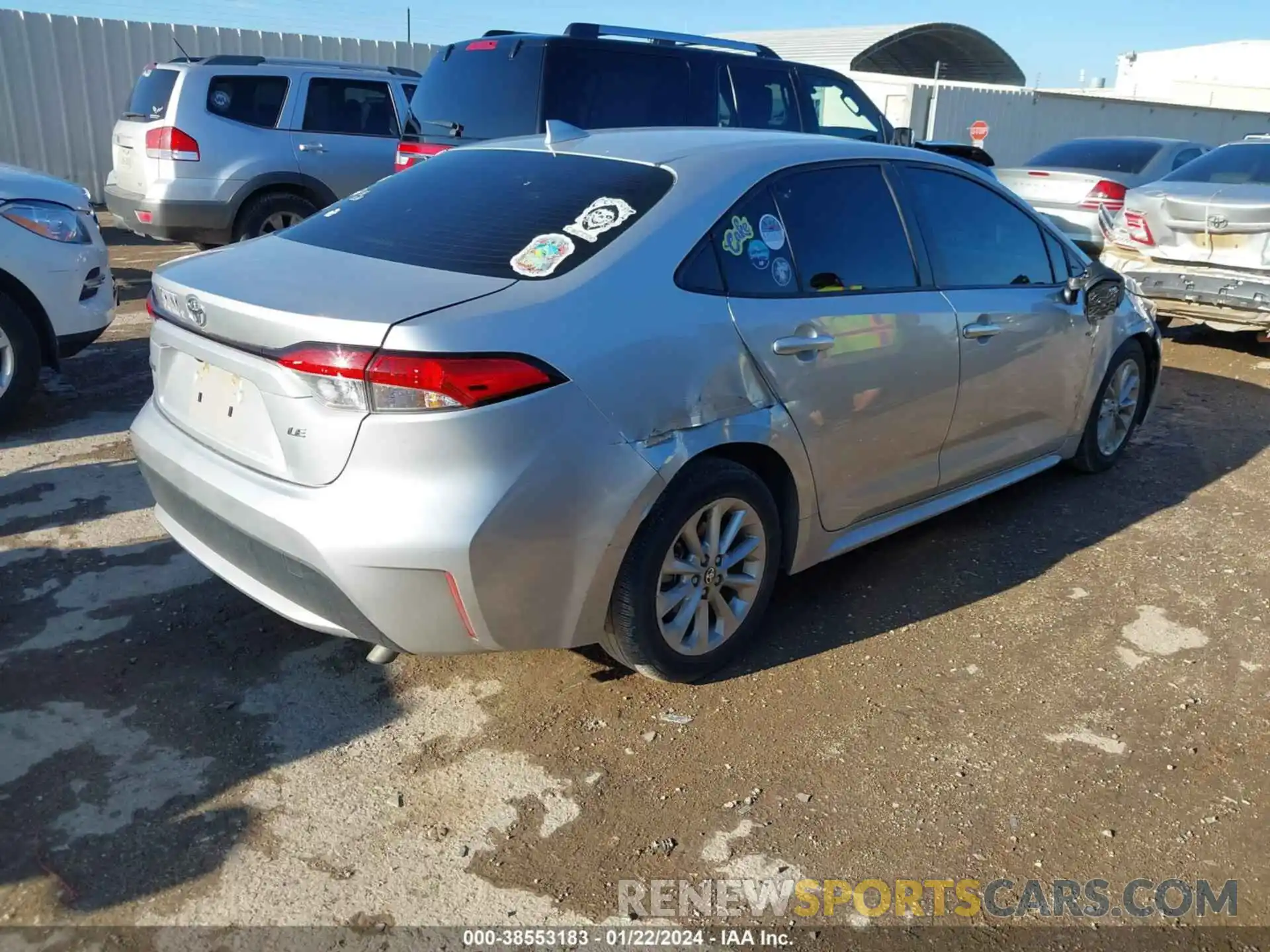 4 Photograph of a damaged car JTDHPRAE8LJ015826 TOYOTA COROLLA 2020