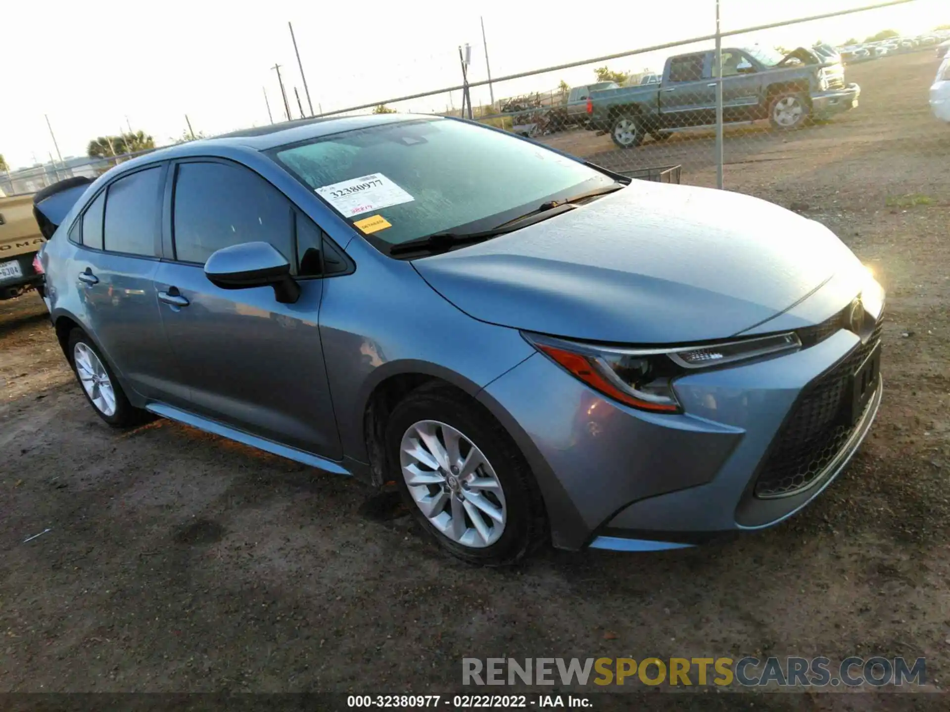 1 Photograph of a damaged car JTDHPRAE8LJ019505 TOYOTA COROLLA 2020