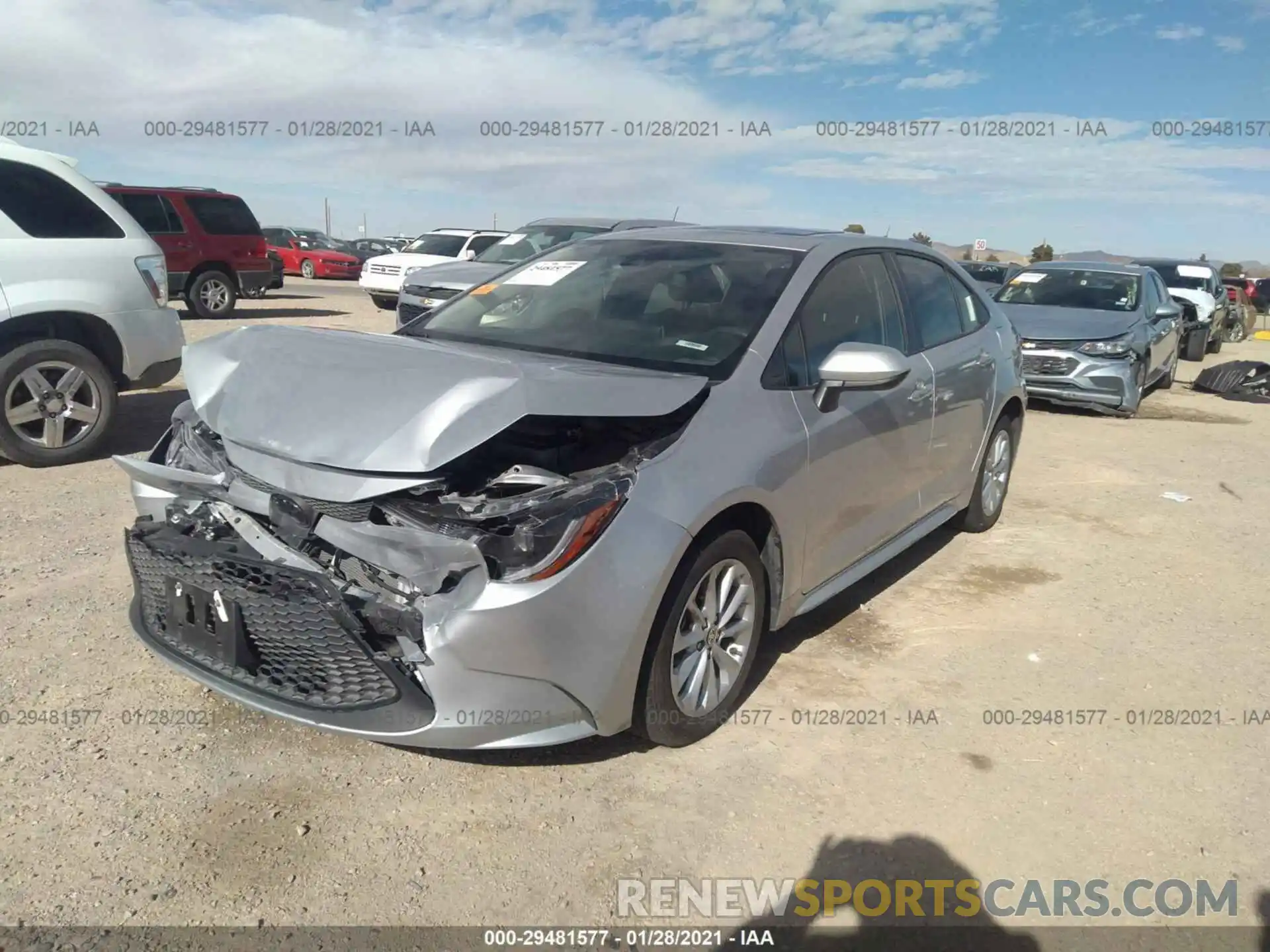 2 Photograph of a damaged car JTDHPRAE8LJ031461 TOYOTA COROLLA 2020