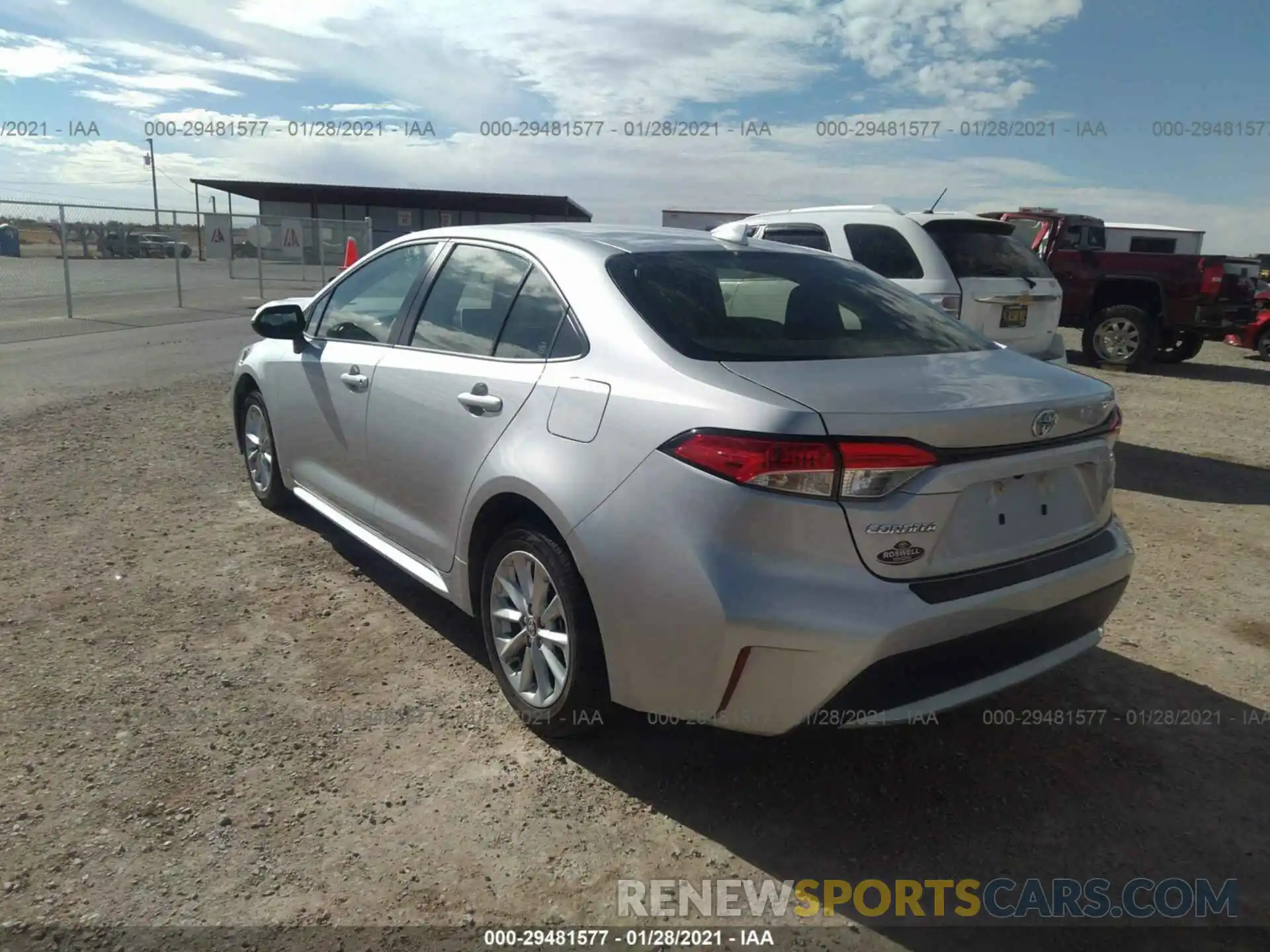 3 Photograph of a damaged car JTDHPRAE8LJ031461 TOYOTA COROLLA 2020