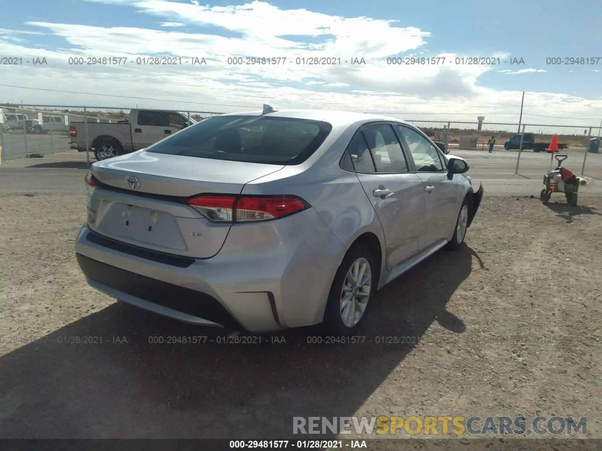 4 Photograph of a damaged car JTDHPRAE8LJ031461 TOYOTA COROLLA 2020