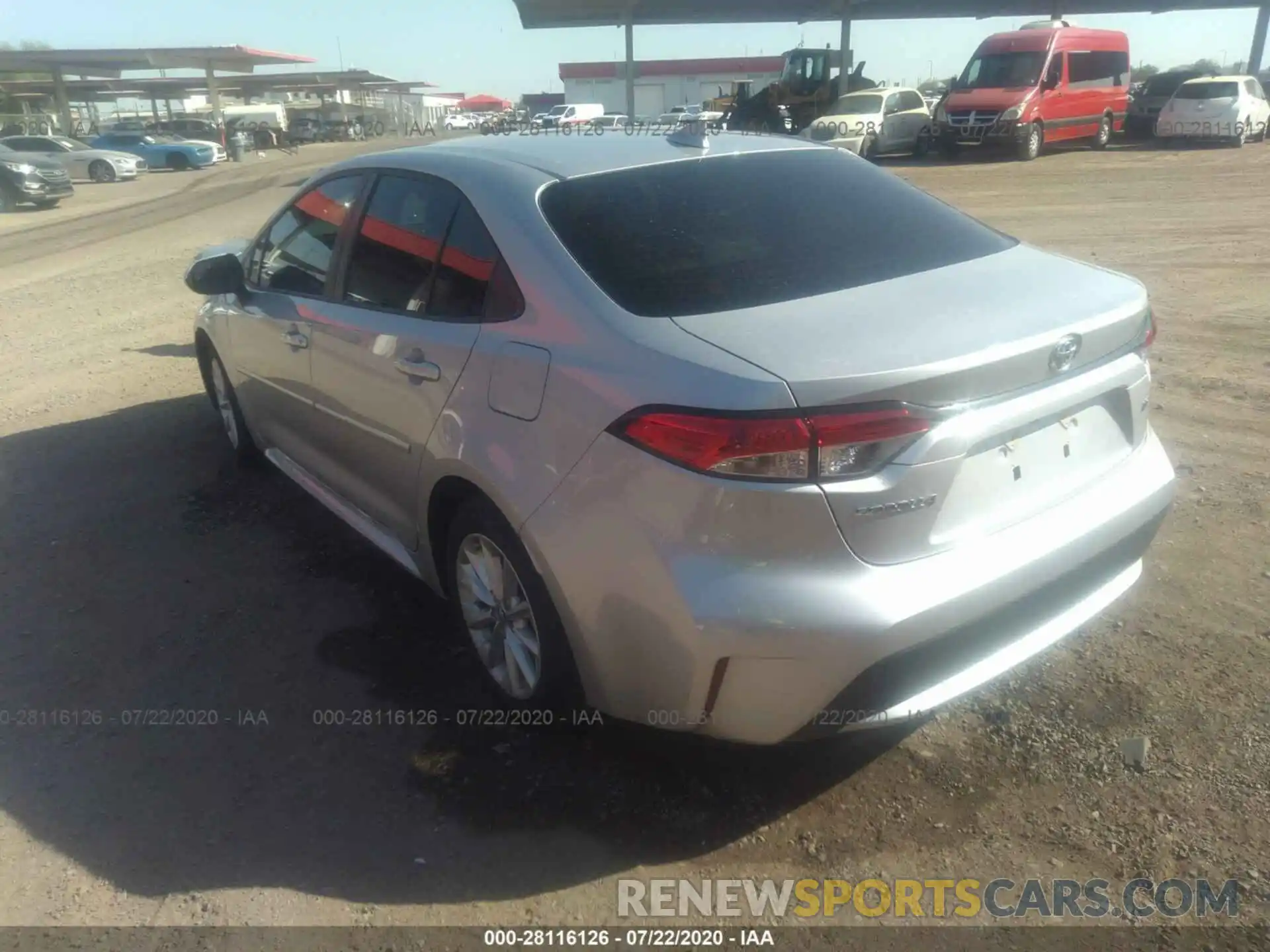 3 Photograph of a damaged car JTDHPRAE8LJ033114 TOYOTA COROLLA 2020