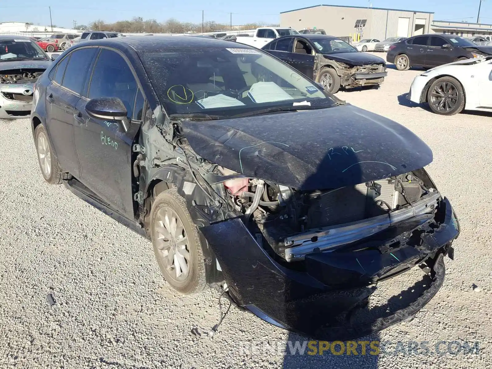 1 Photograph of a damaged car JTDHPRAE8LJ050088 TOYOTA COROLLA 2020