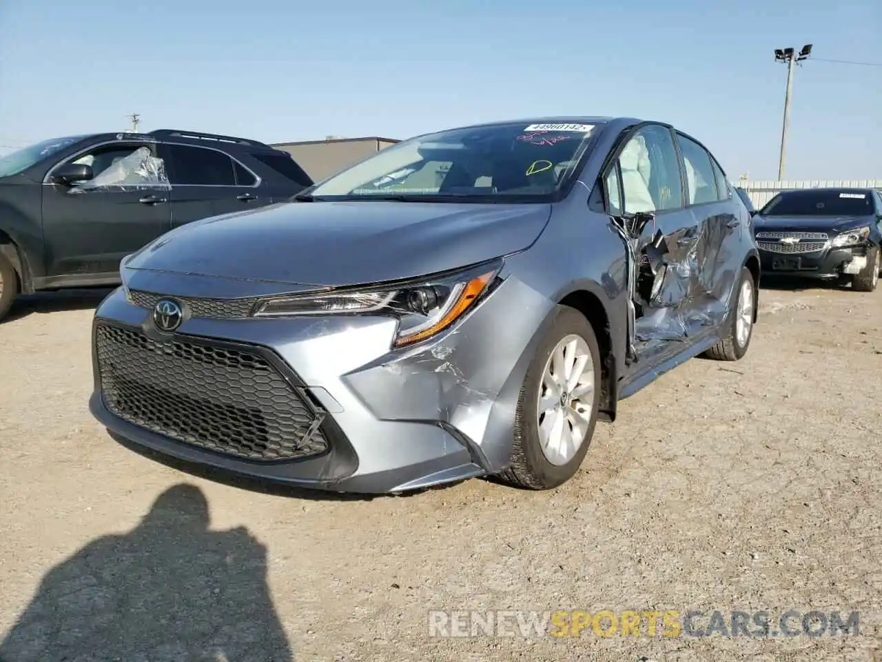 2 Photograph of a damaged car JTDHPRAE8LJ068462 TOYOTA COROLLA 2020