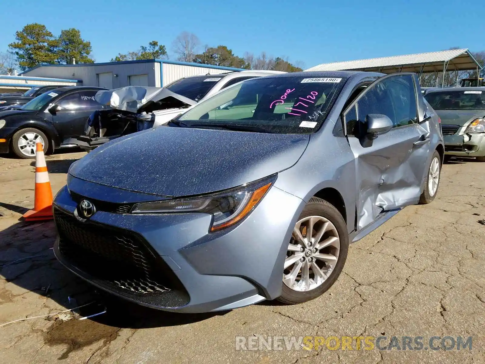 2 Photograph of a damaged car JTDHPRAE8LJ071118 TOYOTA COROLLA 2020