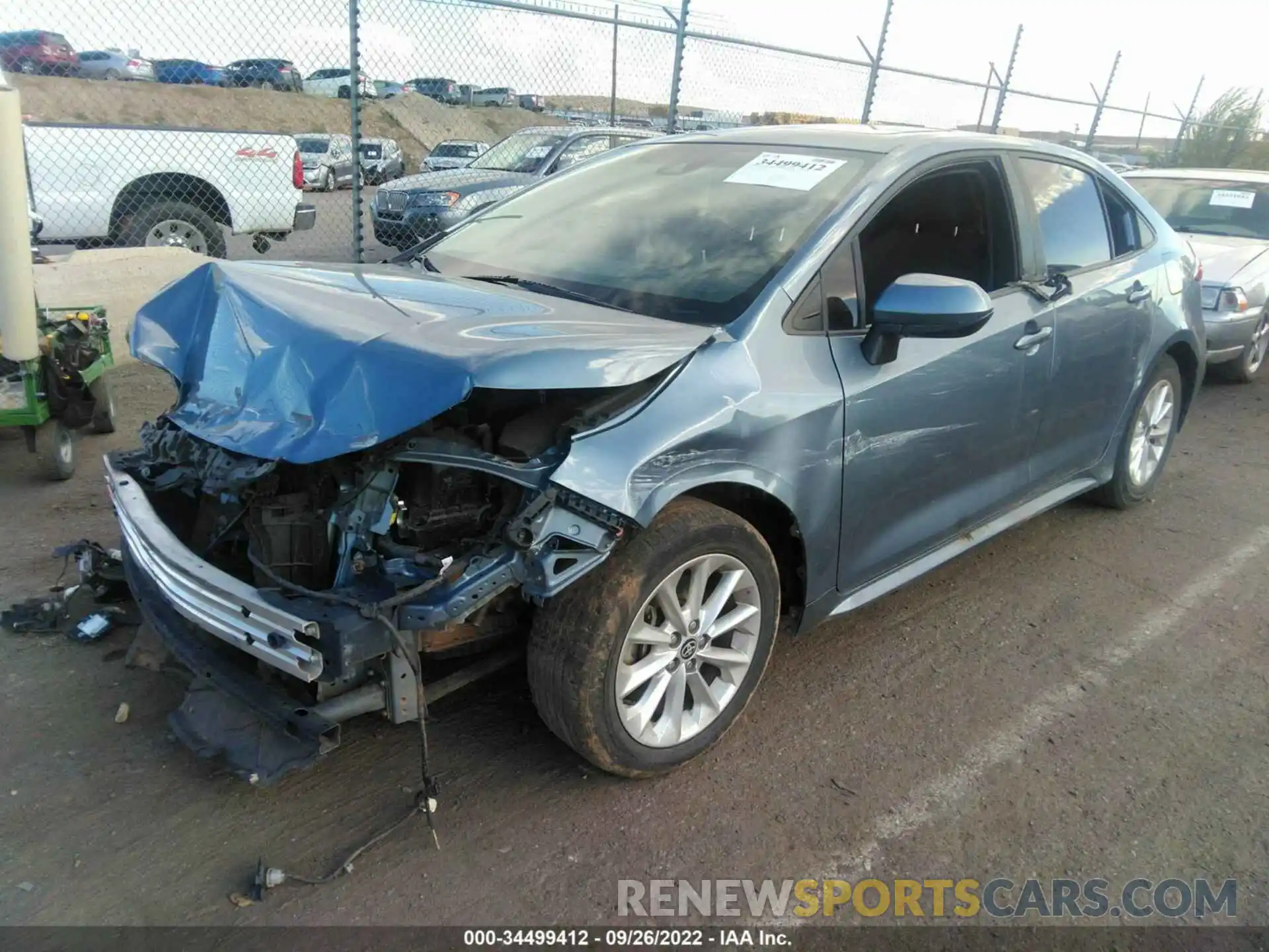 2 Photograph of a damaged car JTDHPRAE9LJ000722 TOYOTA COROLLA 2020