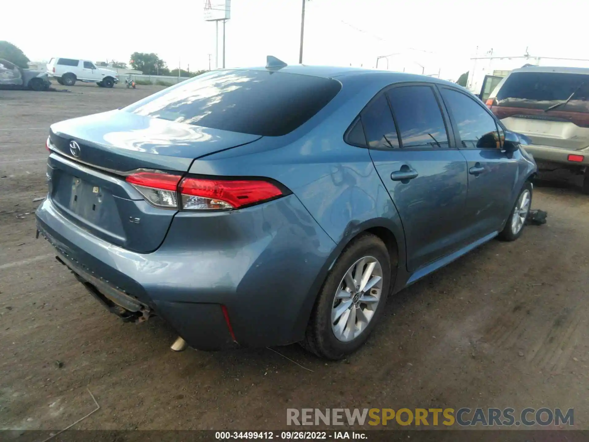 4 Photograph of a damaged car JTDHPRAE9LJ000722 TOYOTA COROLLA 2020