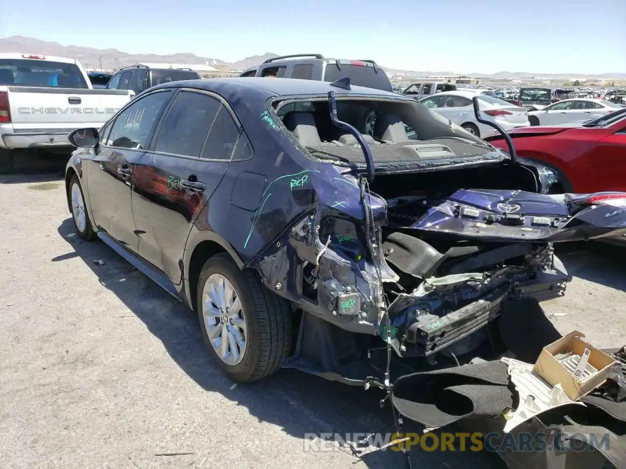 3 Photograph of a damaged car JTDHPRAE9LJ002616 TOYOTA COROLLA 2020