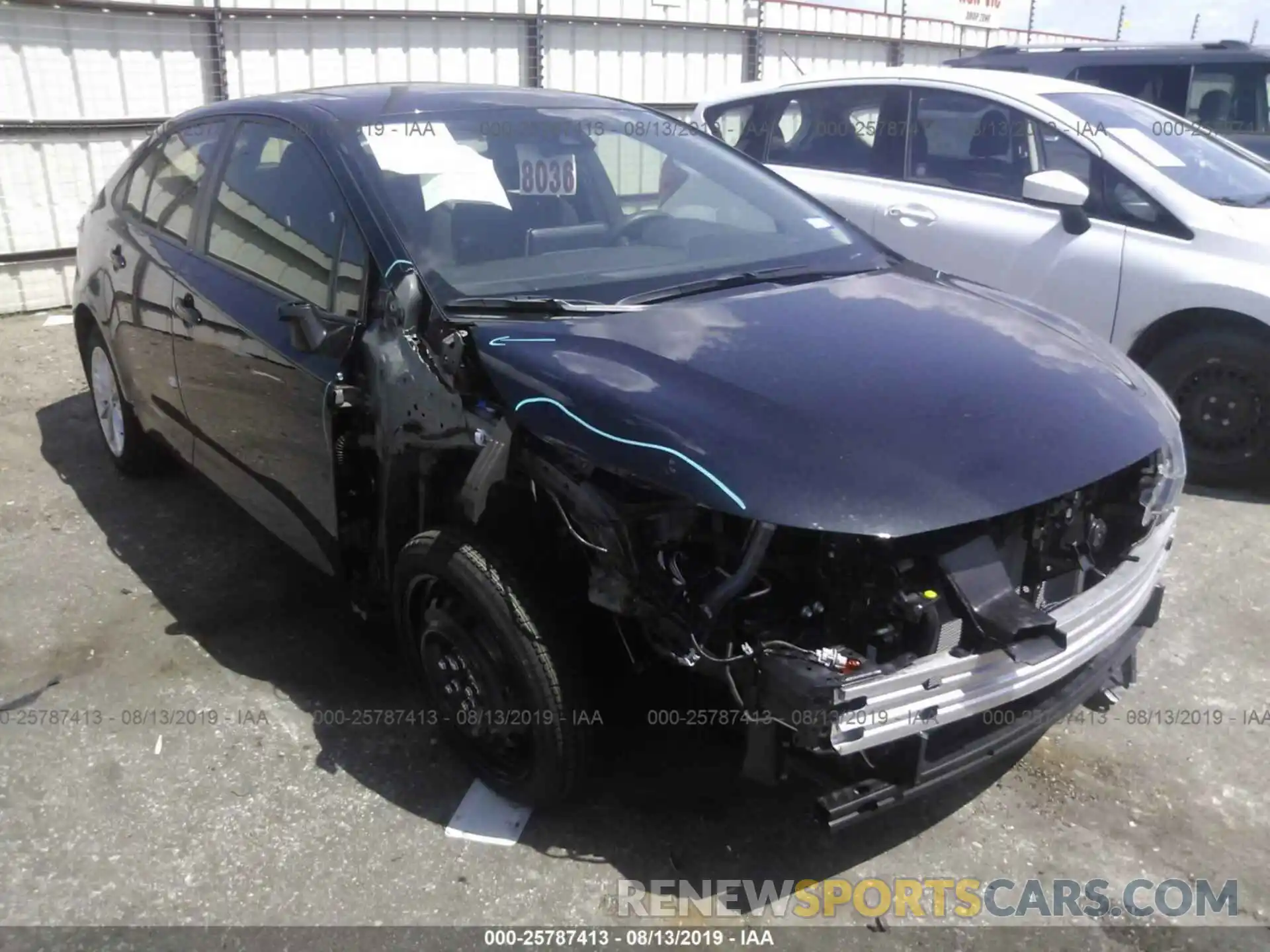 1 Photograph of a damaged car JTDHPRAE9LJ010067 TOYOTA COROLLA 2020