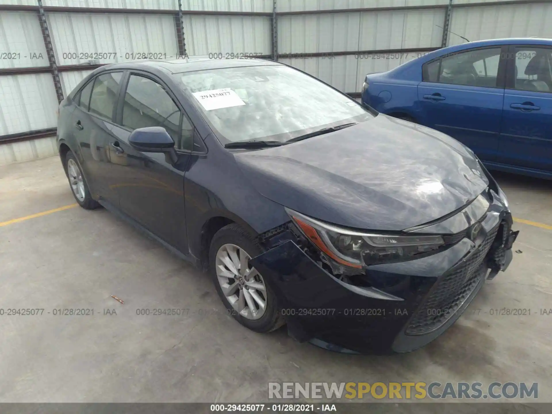 1 Photograph of a damaged car JTDHPRAE9LJ014006 TOYOTA COROLLA 2020