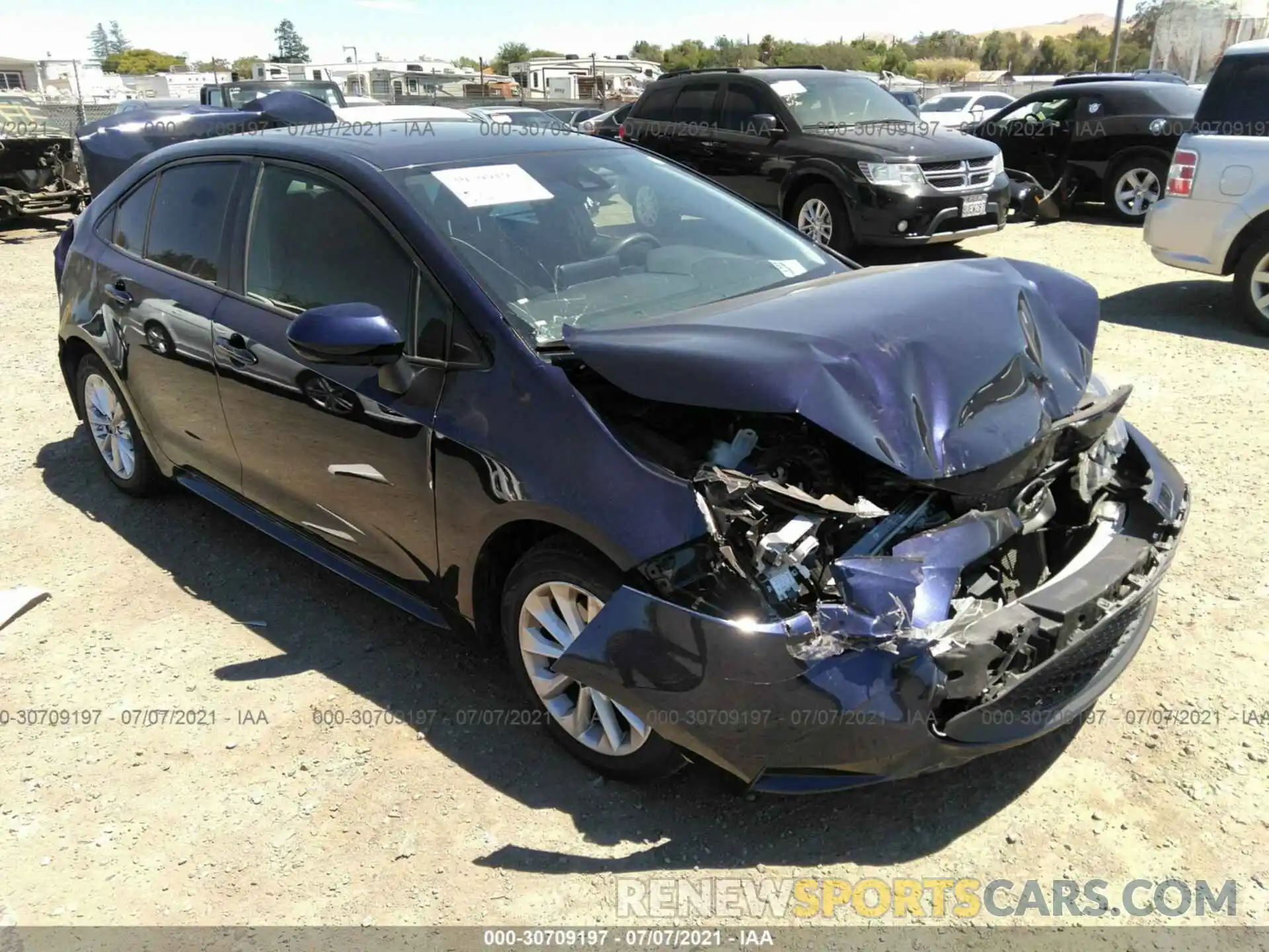 1 Photograph of a damaged car JTDHPRAE9LJ015916 TOYOTA COROLLA 2020