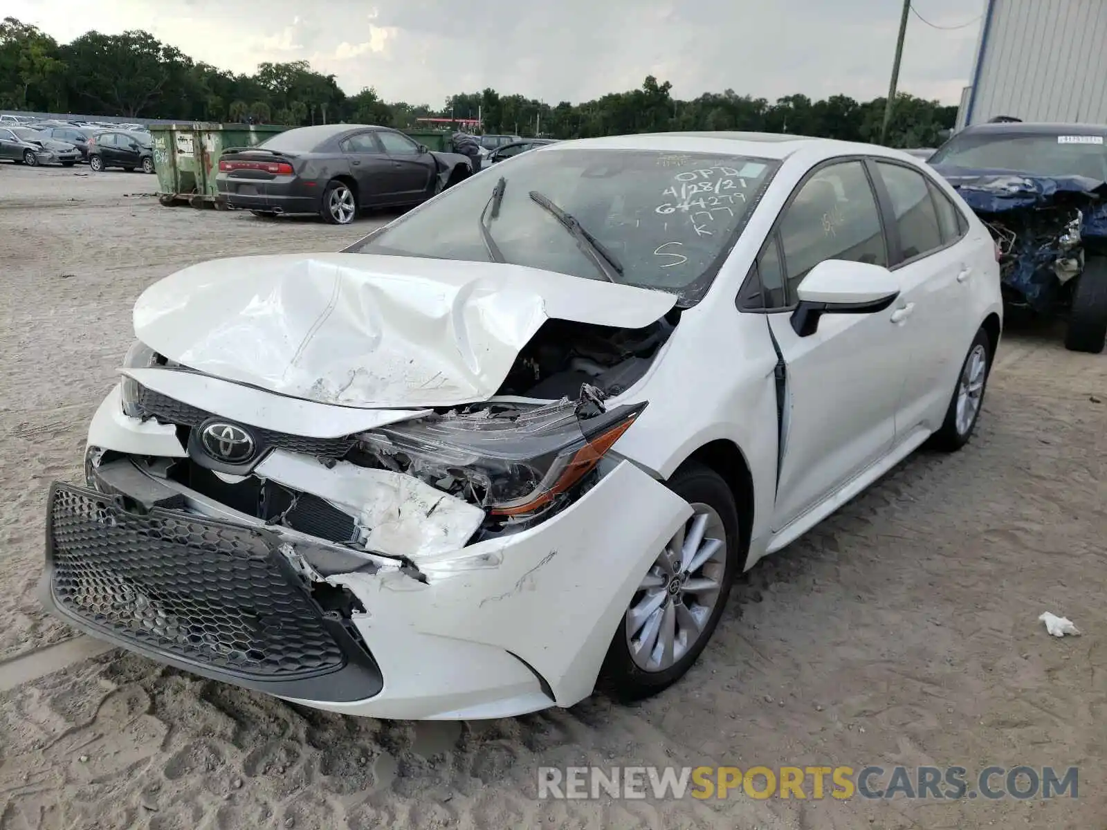 2 Photograph of a damaged car JTDHPRAE9LJ023255 TOYOTA COROLLA 2020