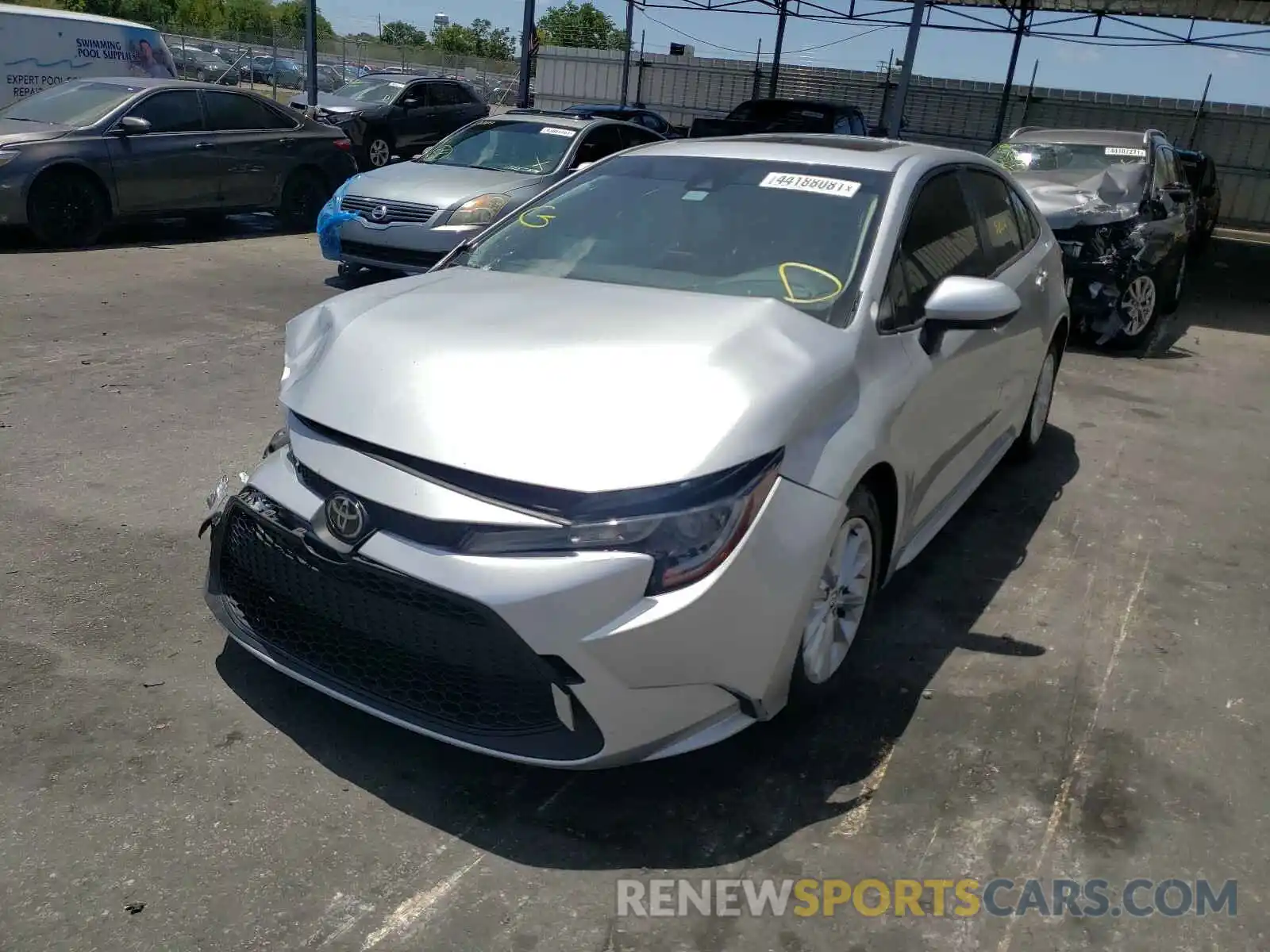 2 Photograph of a damaged car JTDHPRAE9LJ045515 TOYOTA COROLLA 2020